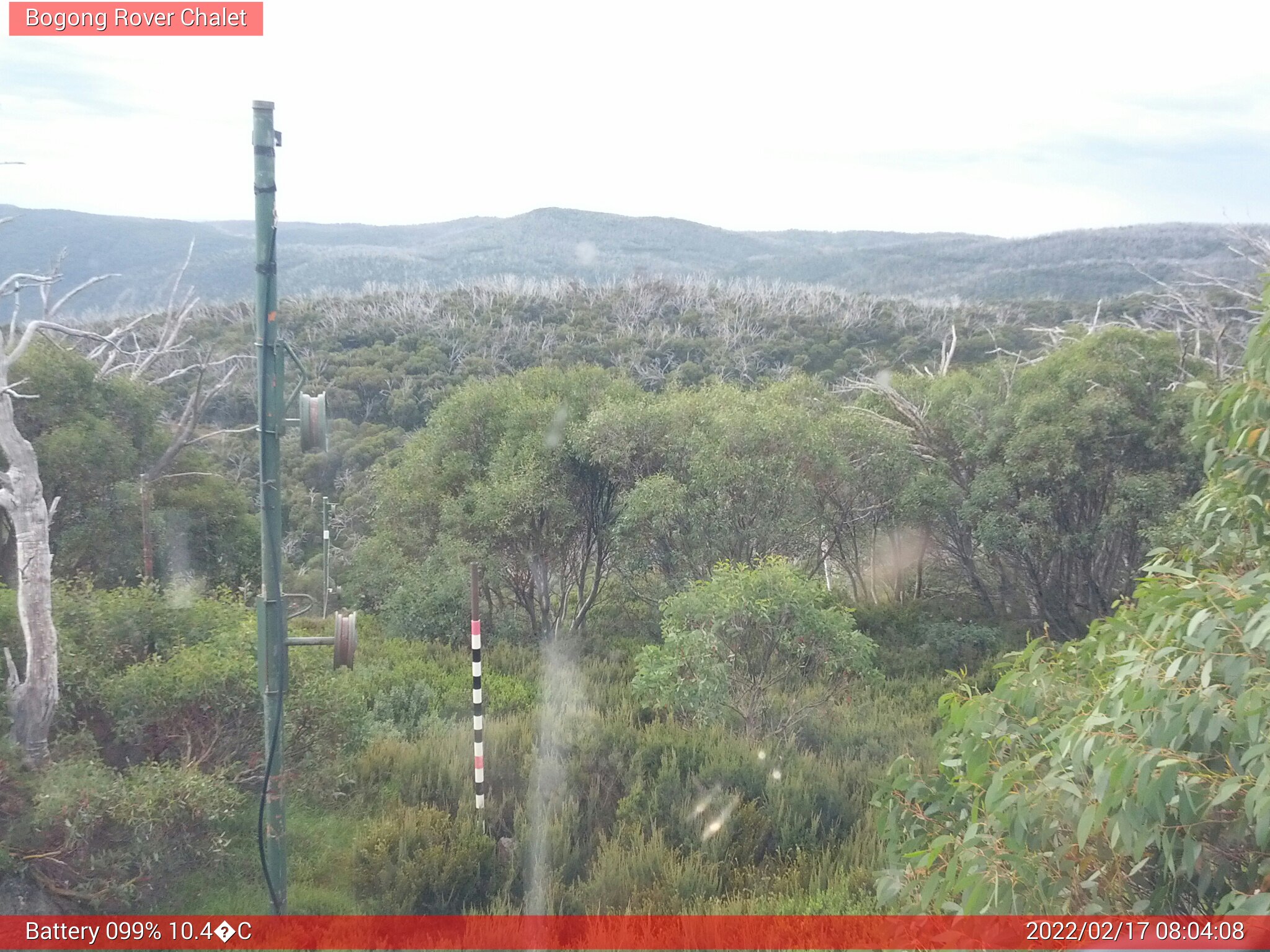 Bogong Web Cam 8:04am Thursday 17th of February 2022