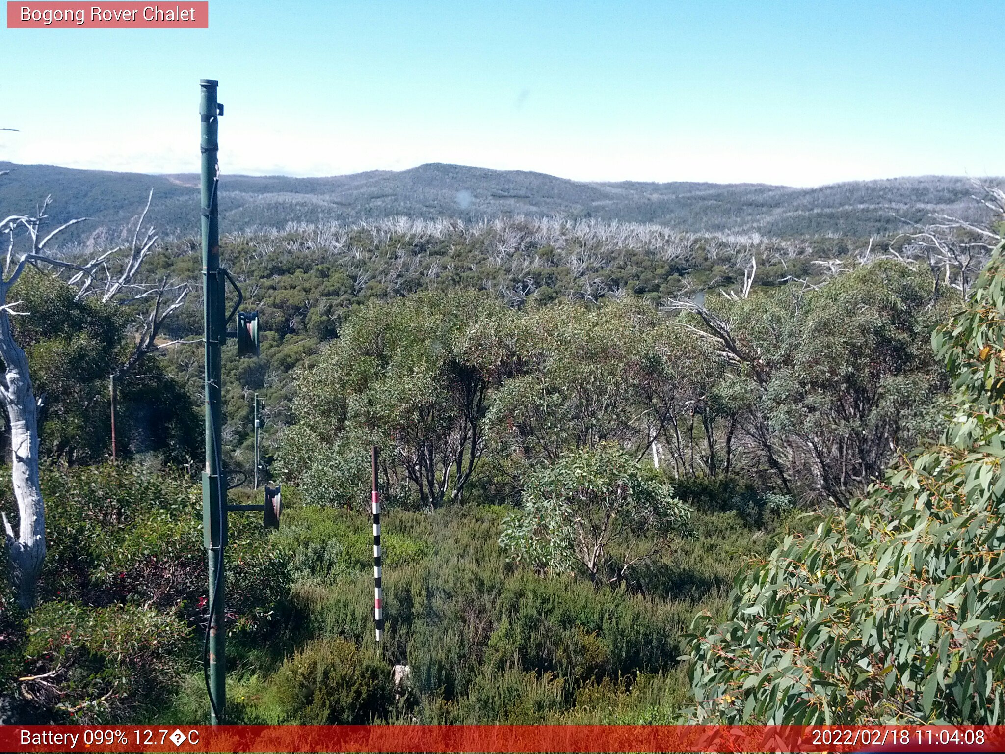 Bogong Web Cam 11:04am Friday 18th of February 2022