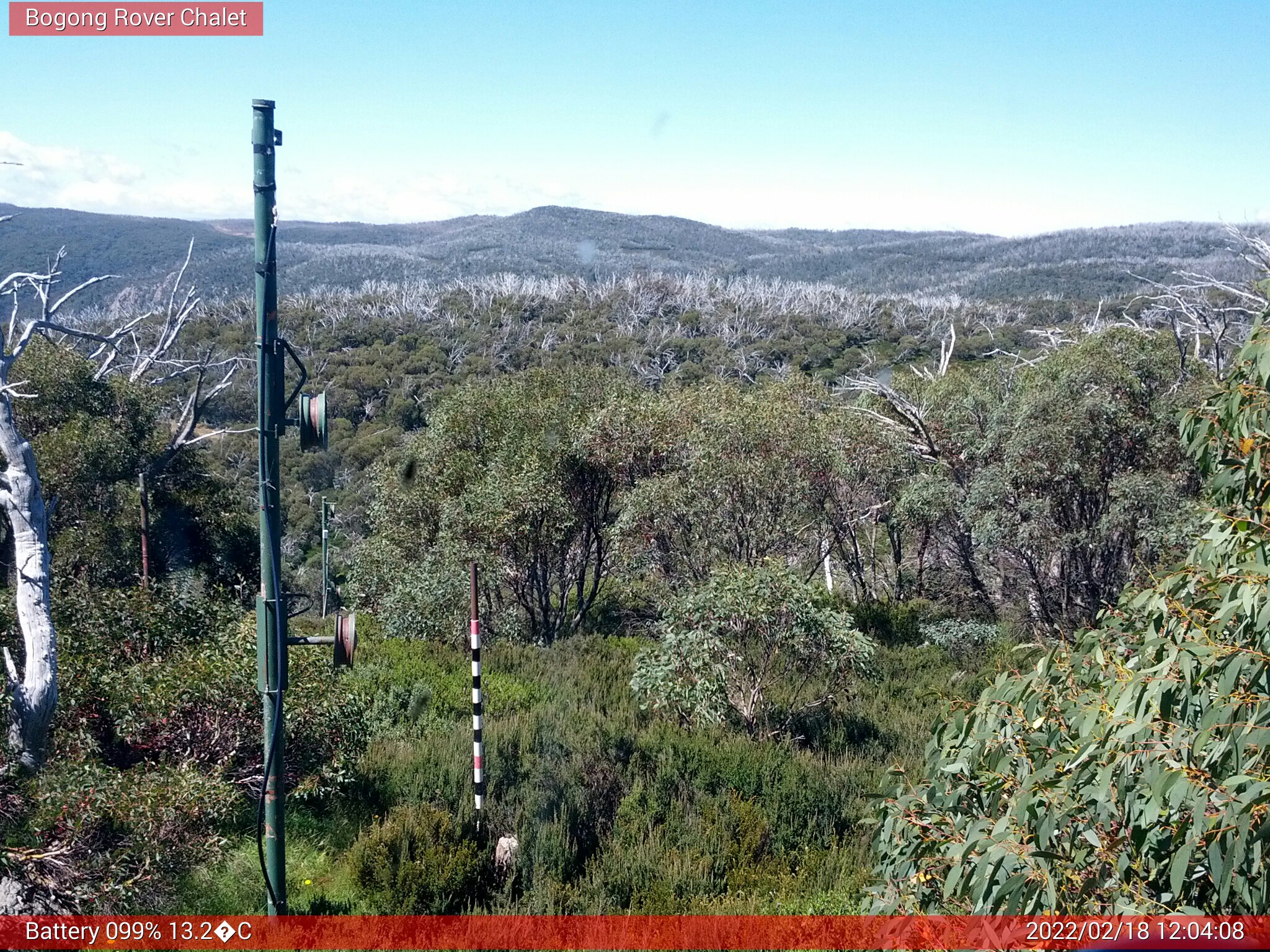 Bogong Web Cam 12:04pm Friday 18th of February 2022