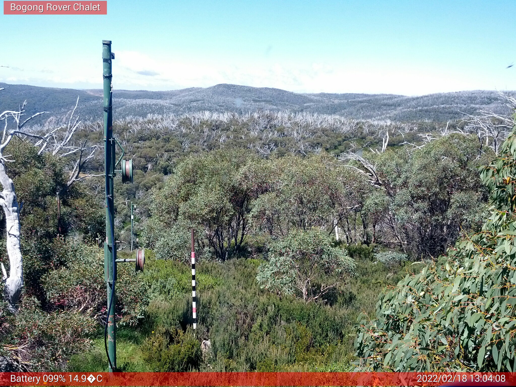 Bogong Web Cam 1:04pm Friday 18th of February 2022