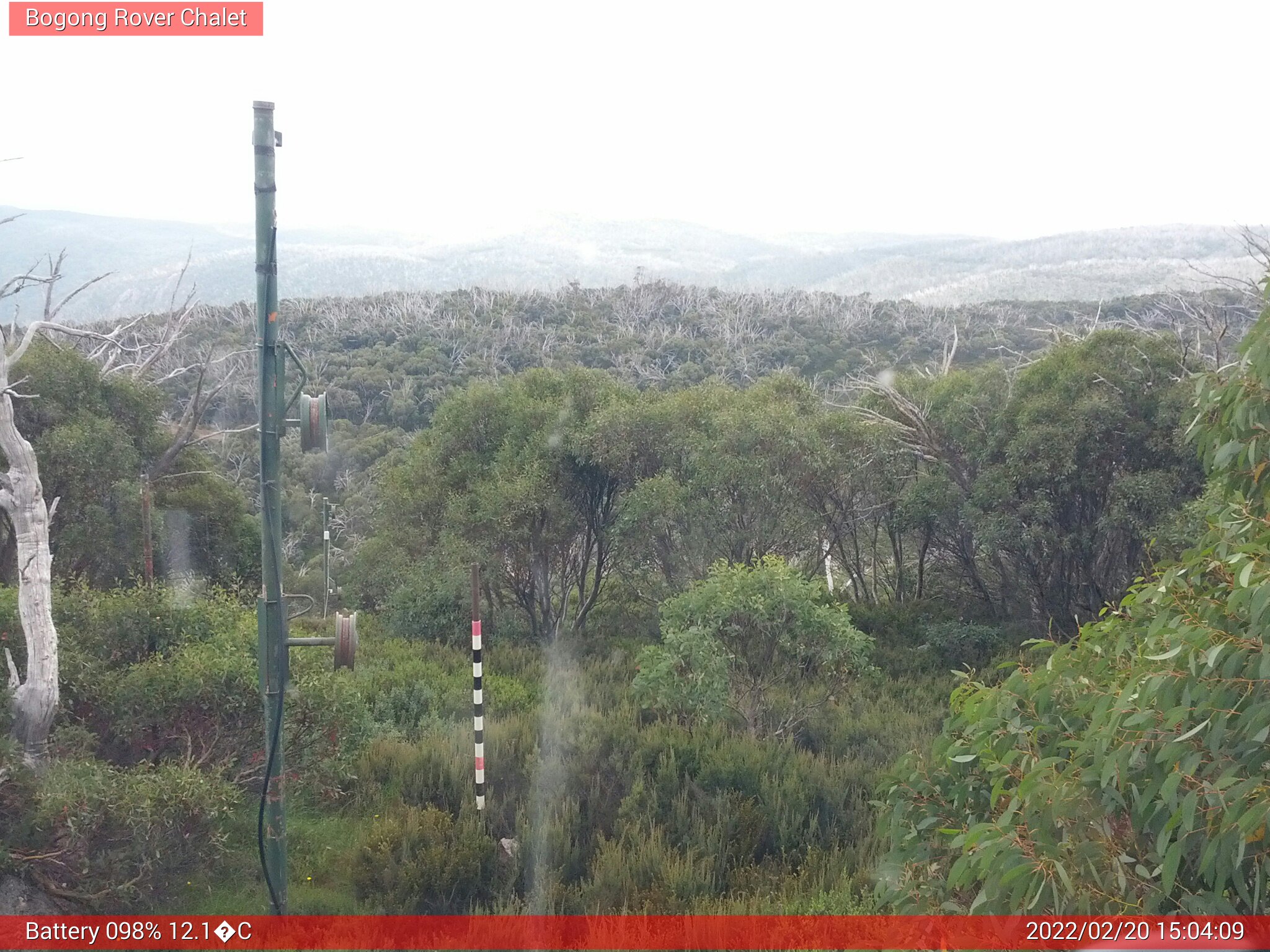 Bogong Web Cam 3:04pm Sunday 20th of February 2022