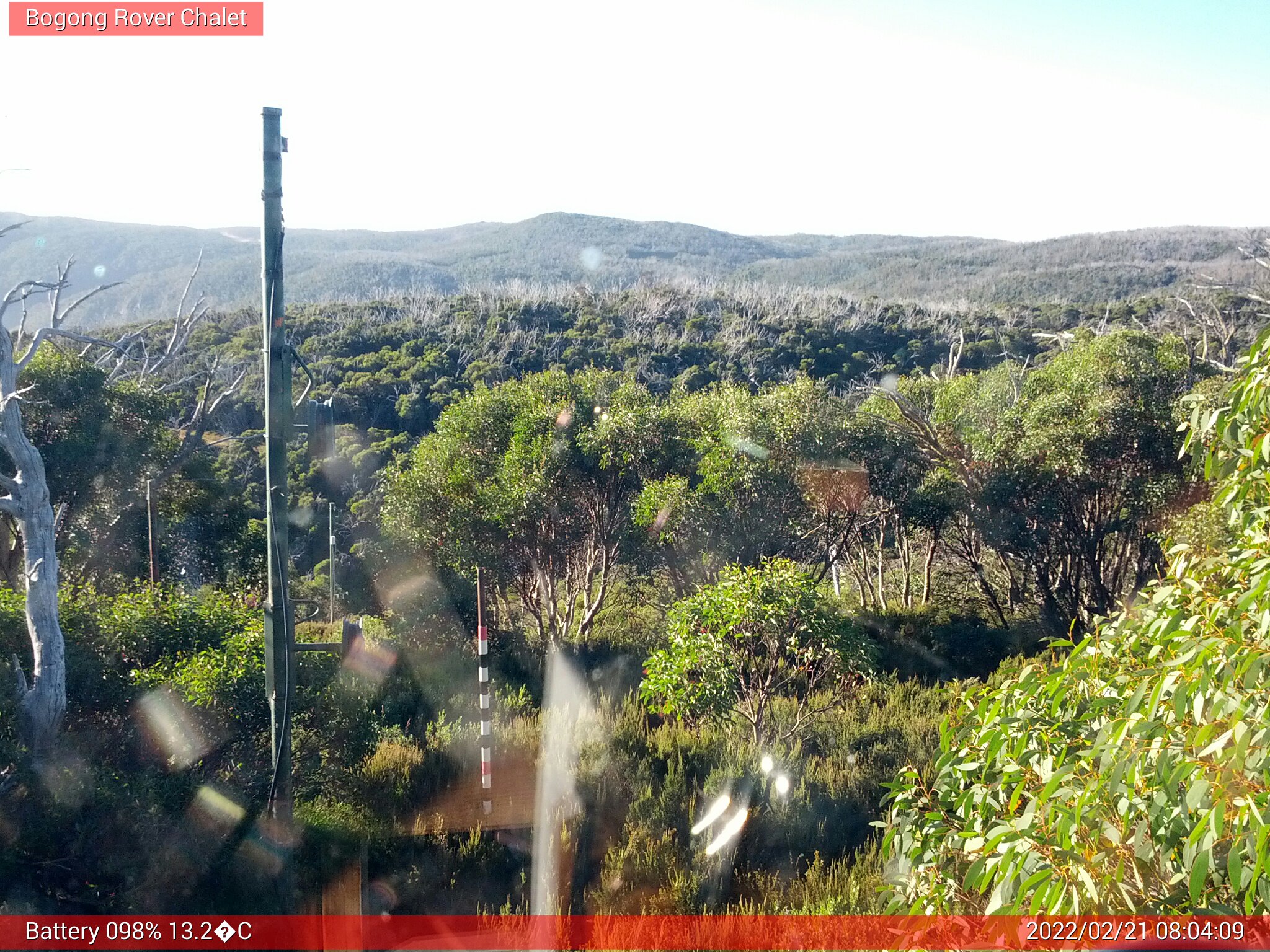 Bogong Web Cam 8:04am Monday 21st of February 2022