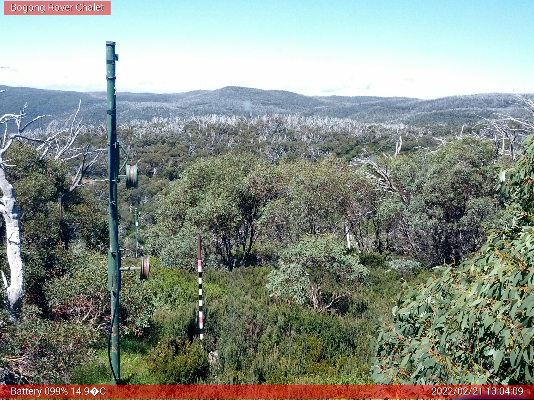 Bogong Web Cam 1:04pm Monday 21st of February 2022