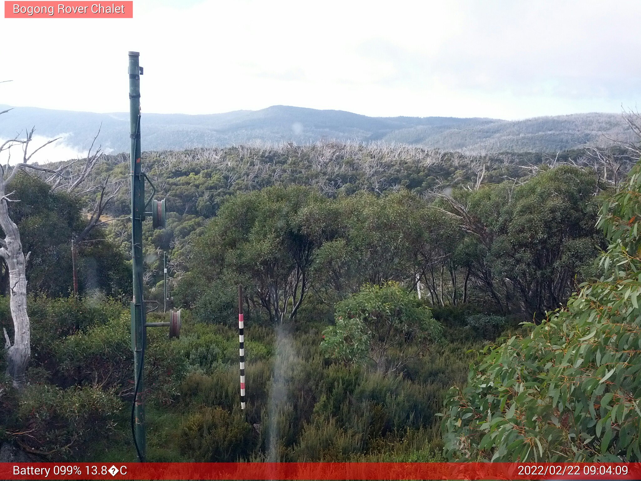 Bogong Web Cam 9:04am Tuesday 22nd of February 2022