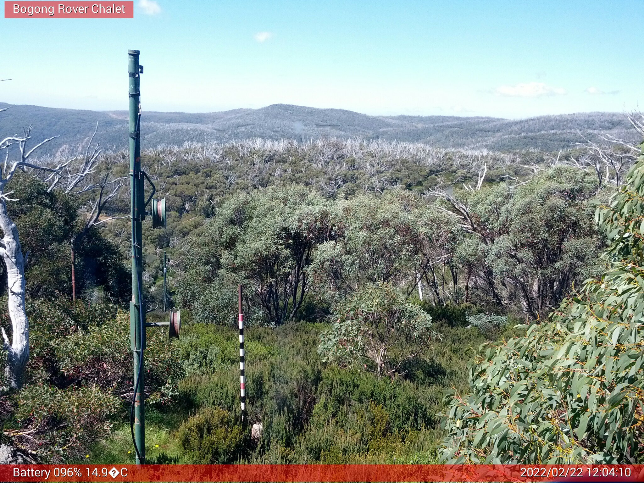 Bogong Web Cam 12:04pm Tuesday 22nd of February 2022