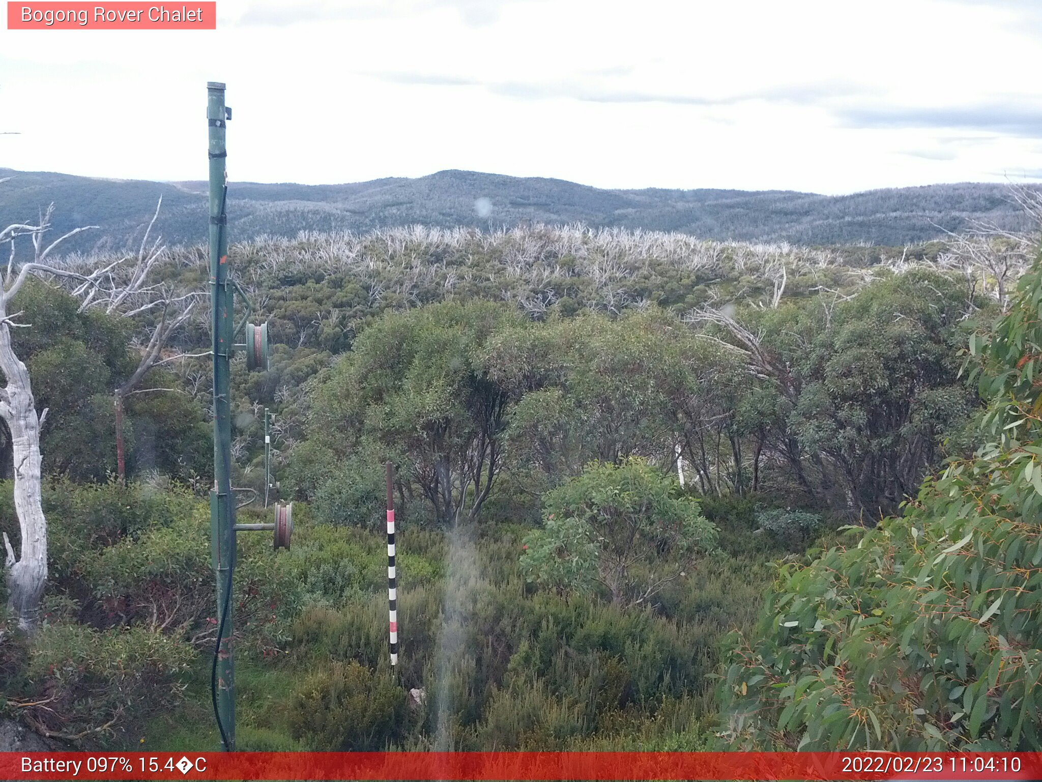 Bogong Web Cam 11:04am Wednesday 23rd of February 2022