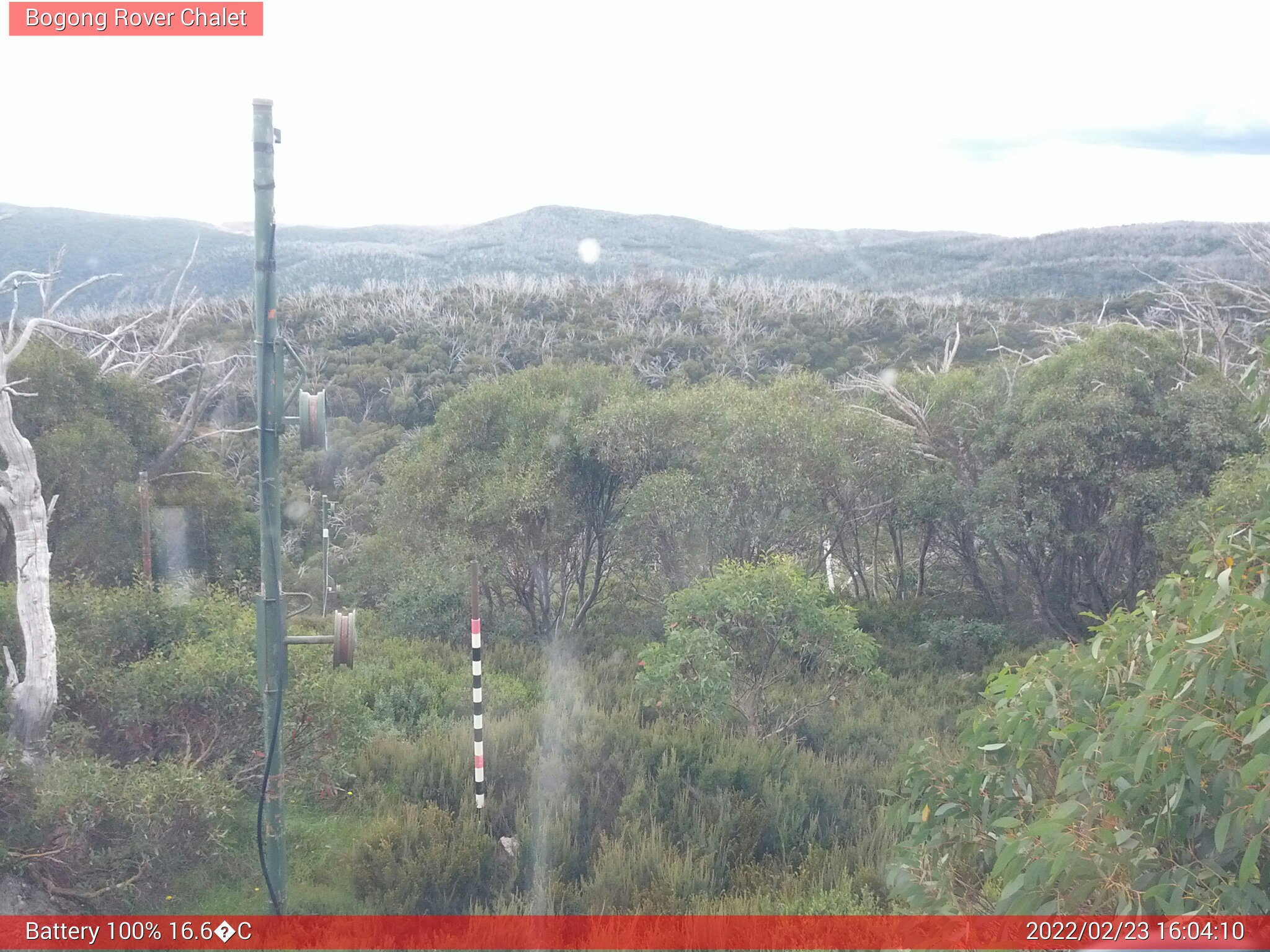 Bogong Web Cam 4:04pm Wednesday 23rd of February 2022