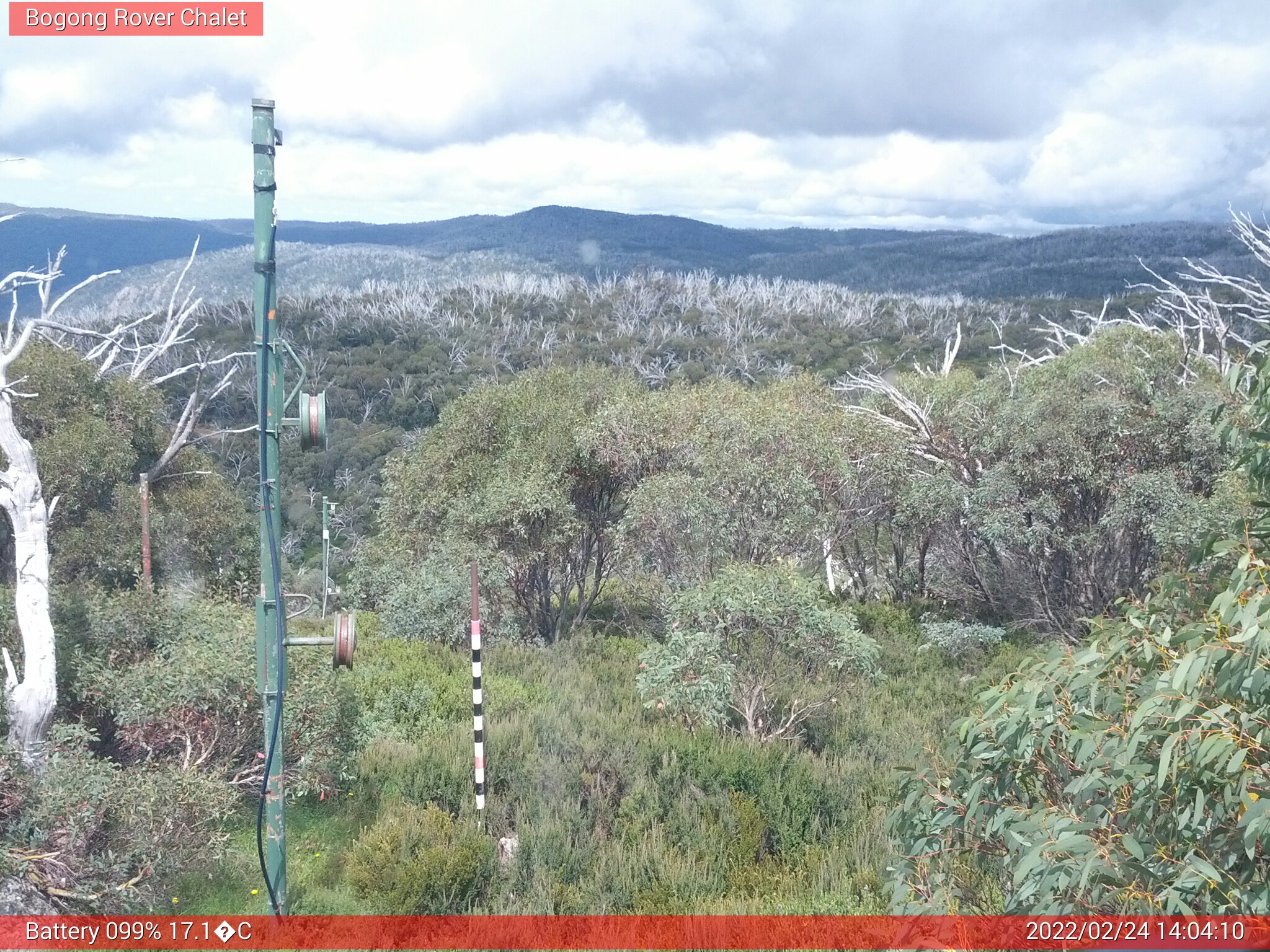 Bogong Web Cam 2:04pm Thursday 24th of February 2022