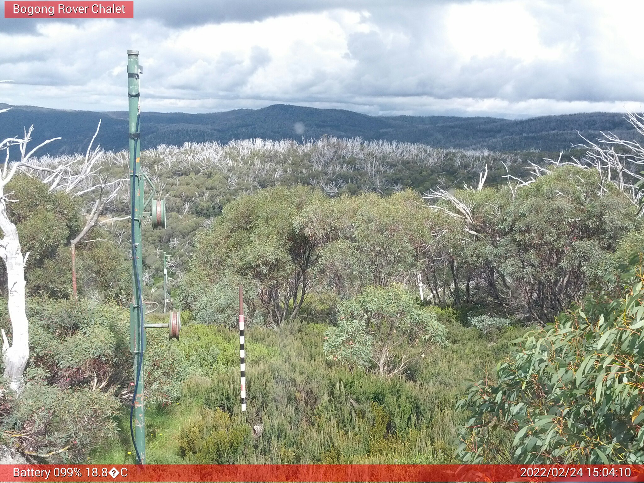 Bogong Web Cam 3:04pm Thursday 24th of February 2022