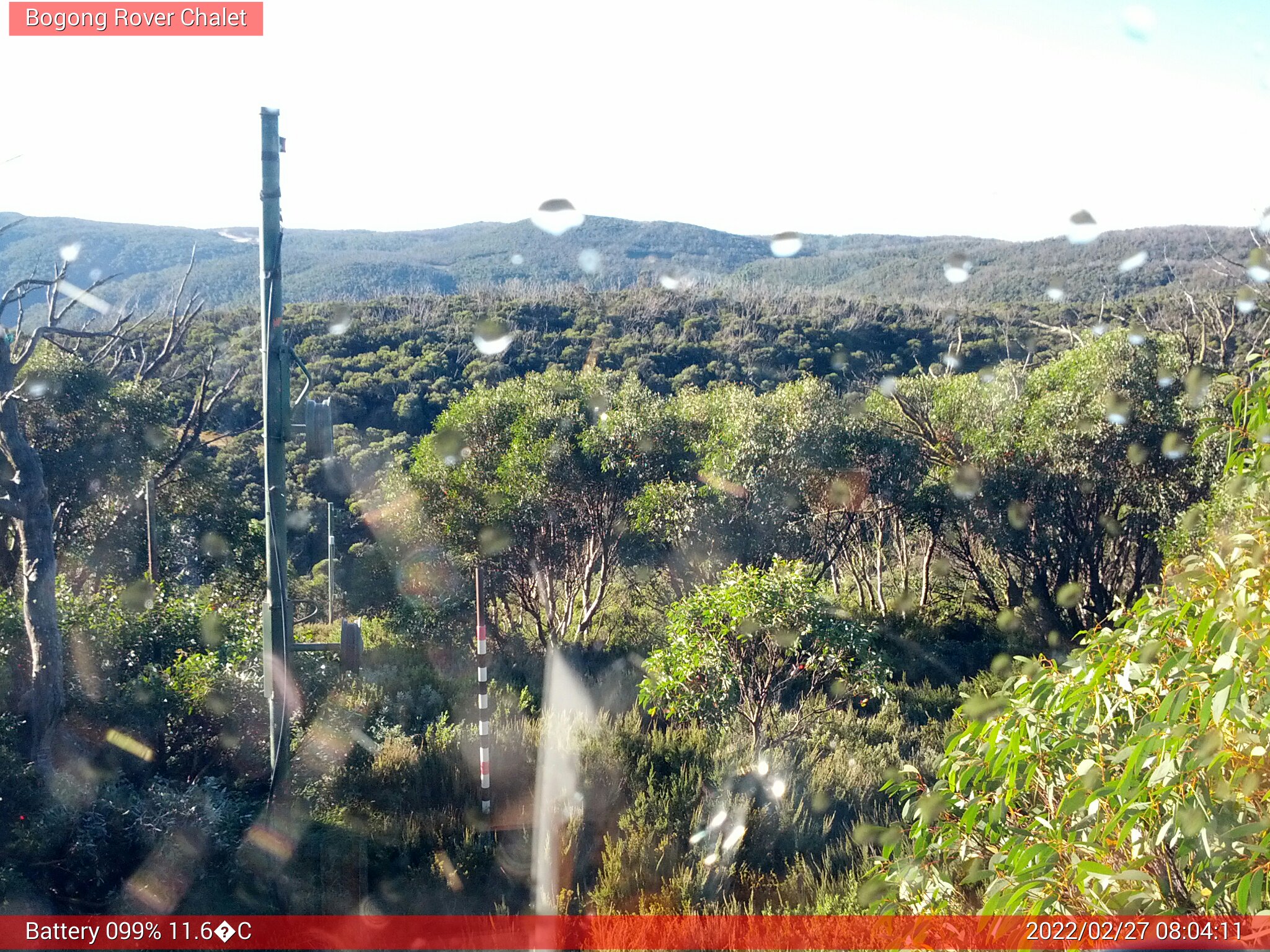 Bogong Web Cam 8:04am Sunday 27th of February 2022