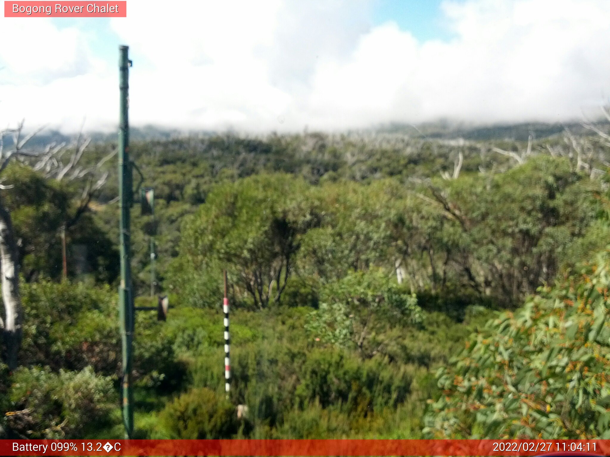 Bogong Web Cam 11:04am Sunday 27th of February 2022