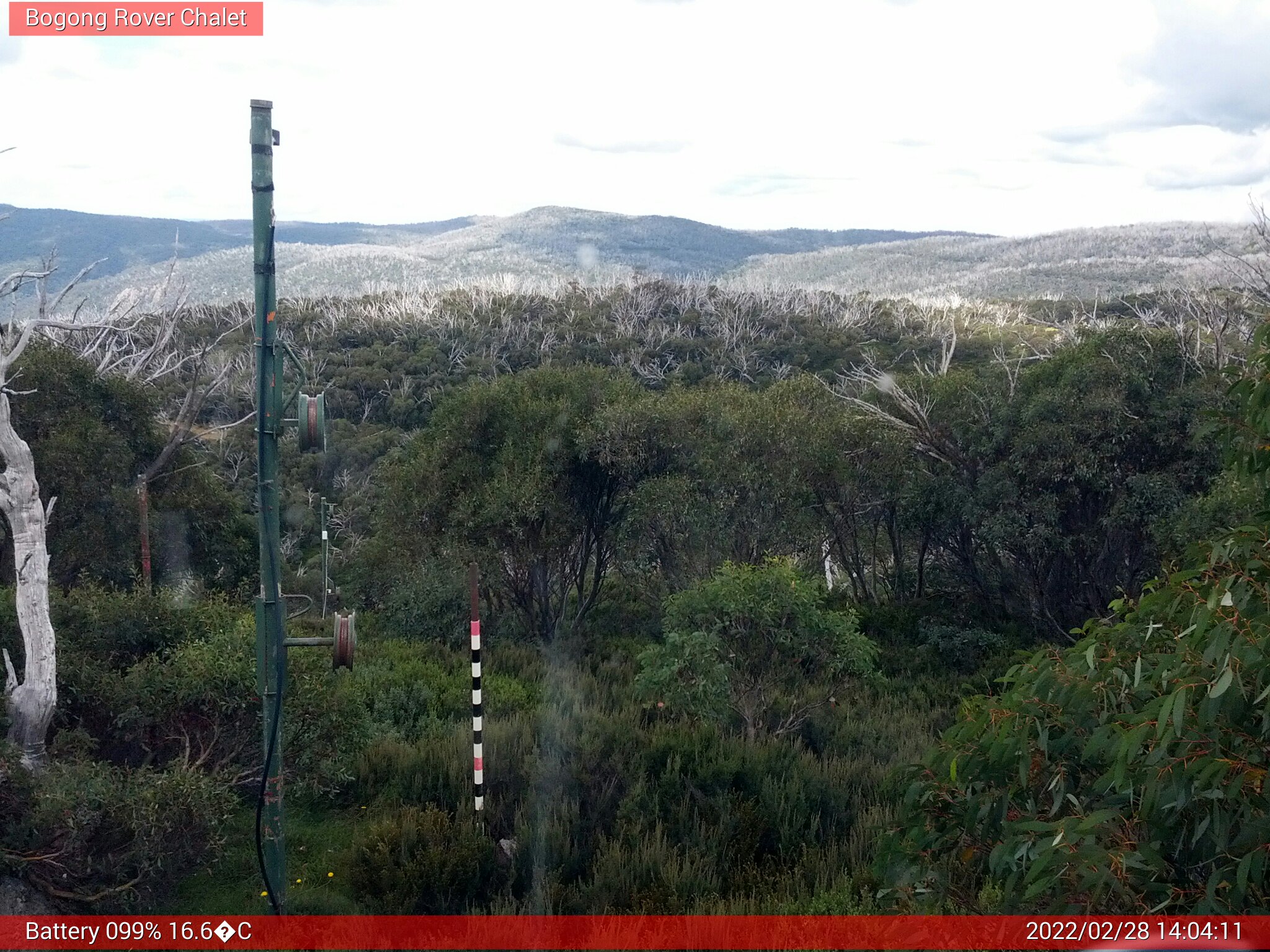 Bogong Web Cam 2:04pm Monday 28th of February 2022