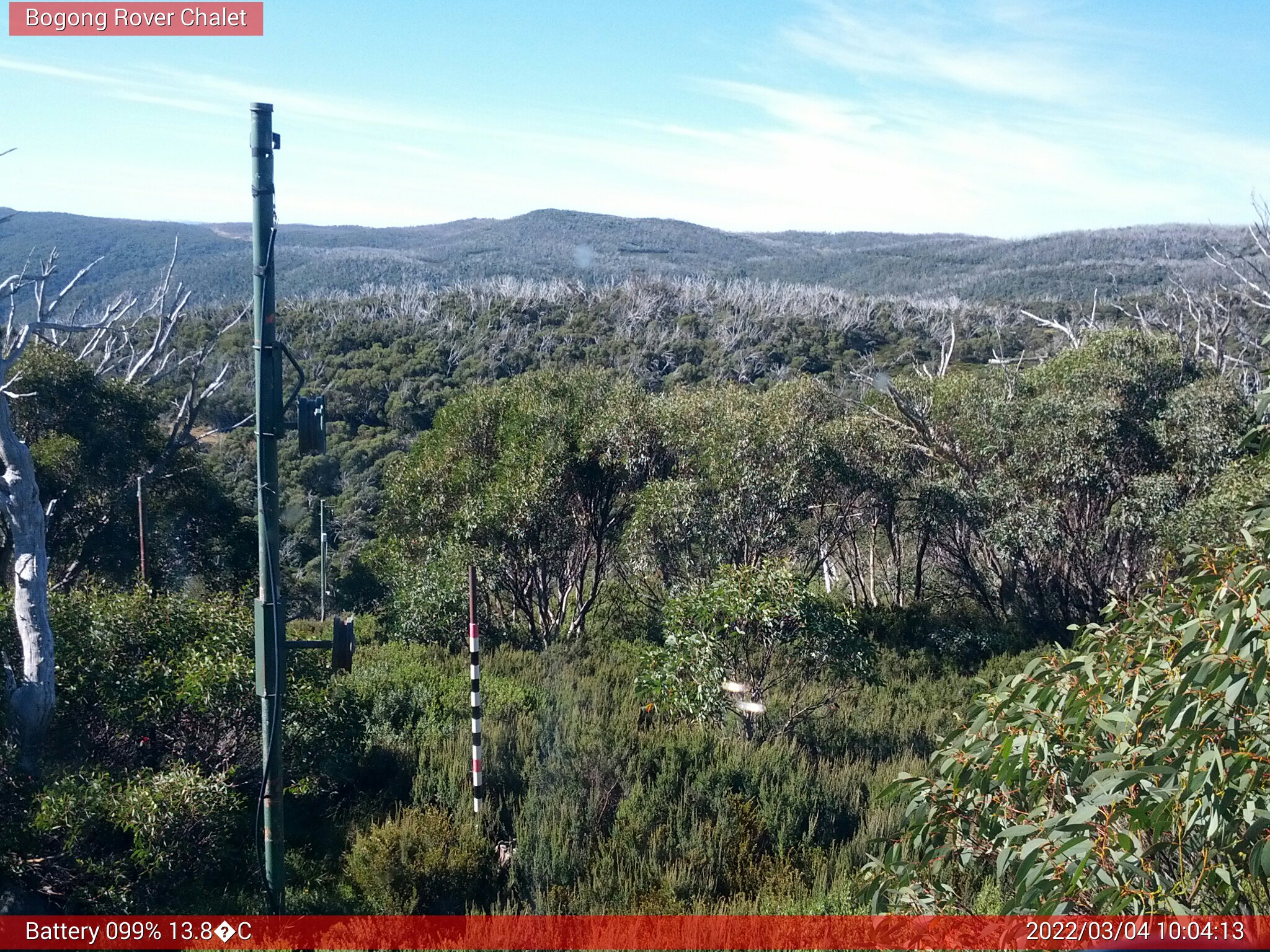 Bogong Web Cam 10:04am Friday 4th of March 2022