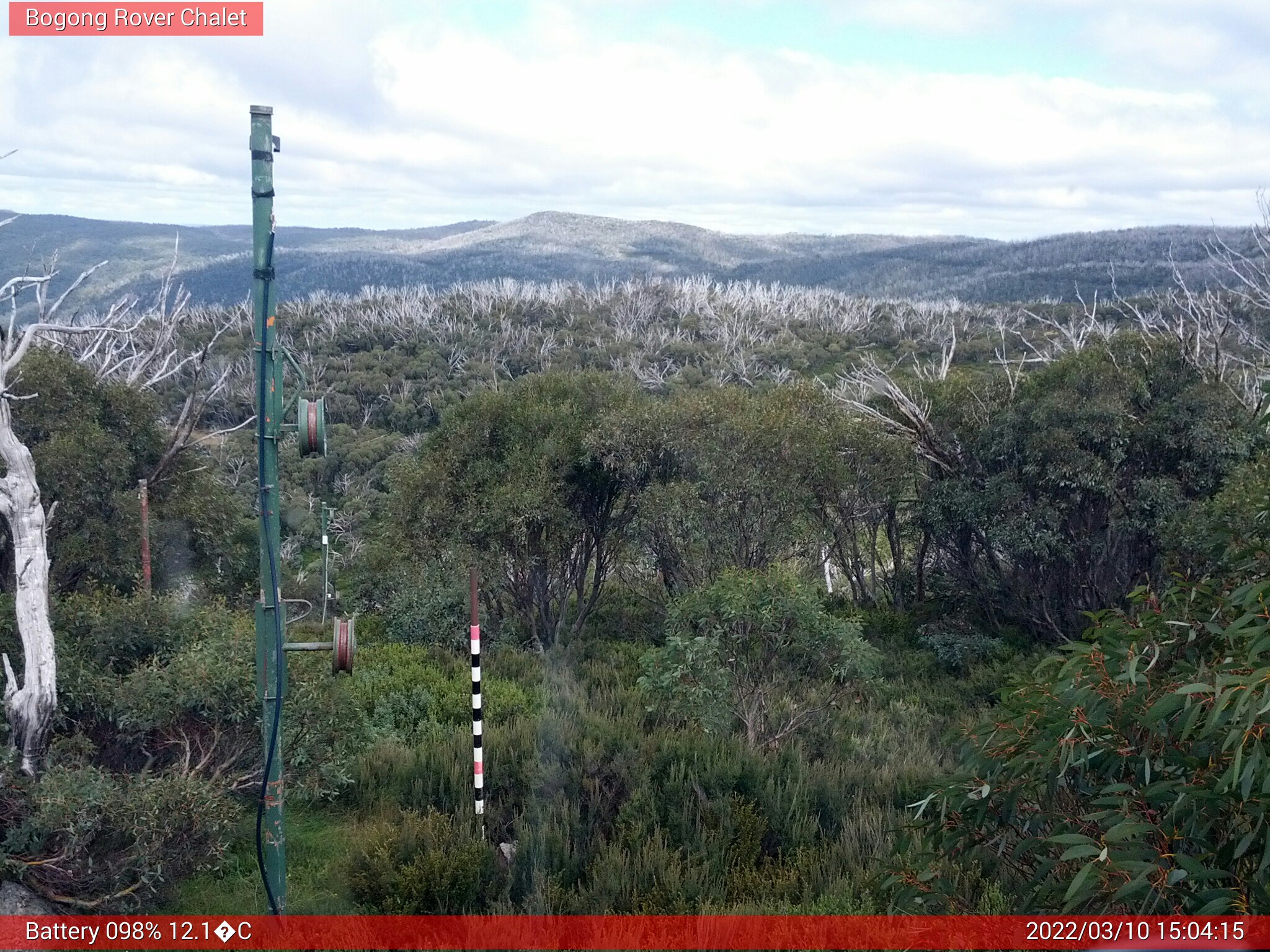 Bogong Web Cam 3:04pm Thursday 10th of March 2022