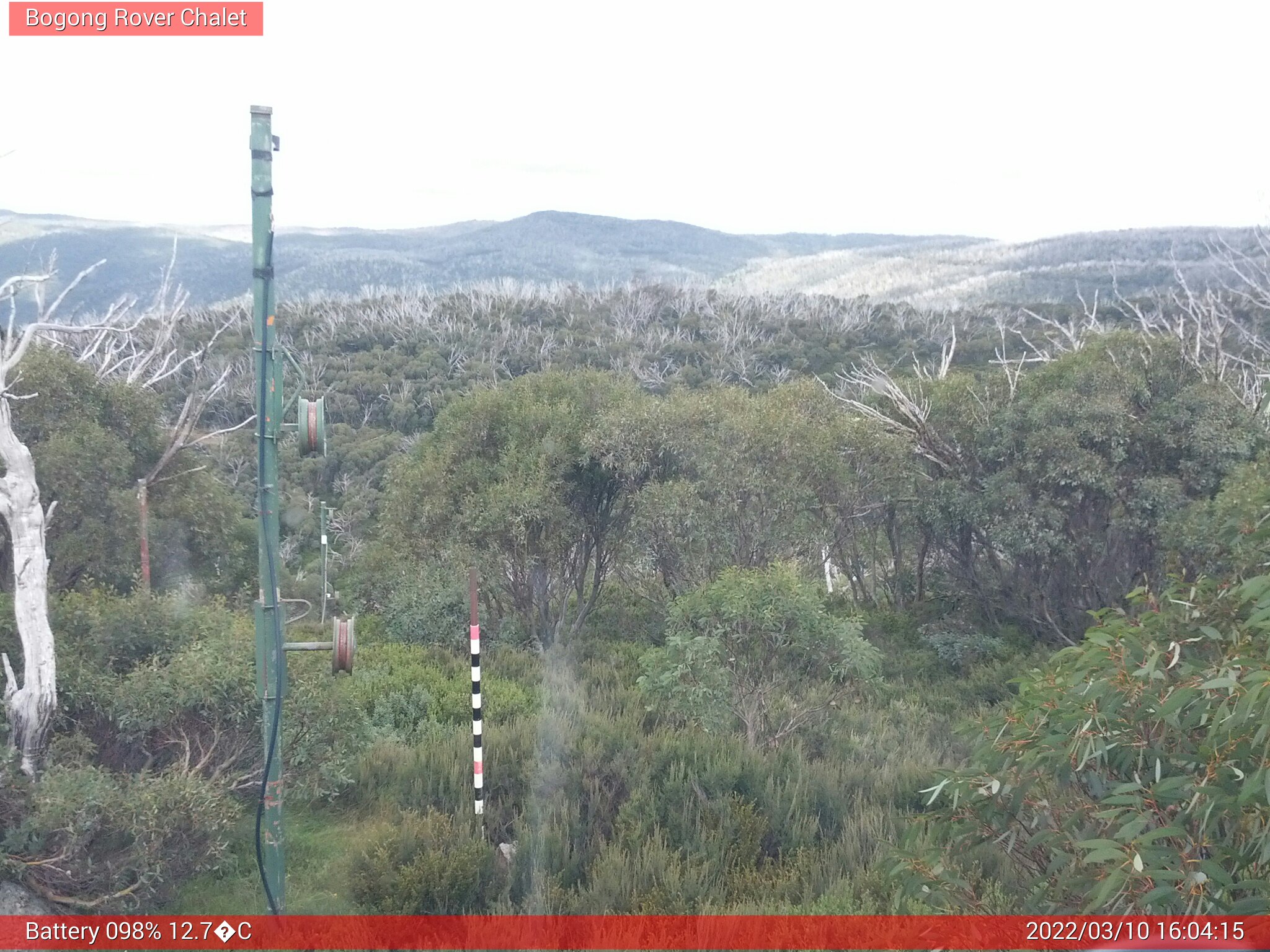 Bogong Web Cam 4:04pm Thursday 10th of March 2022