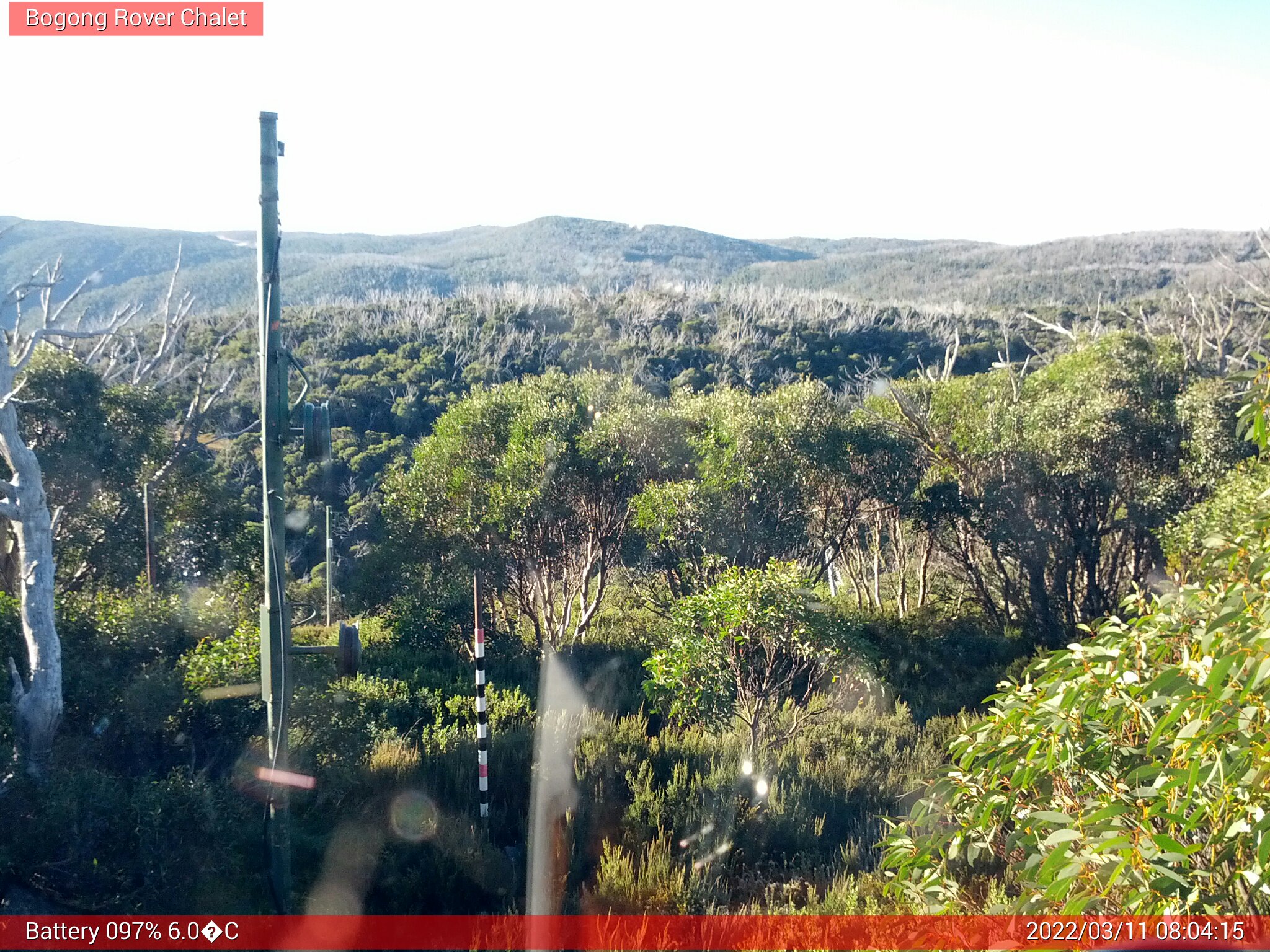 Bogong Web Cam 8:04am Friday 11th of March 2022