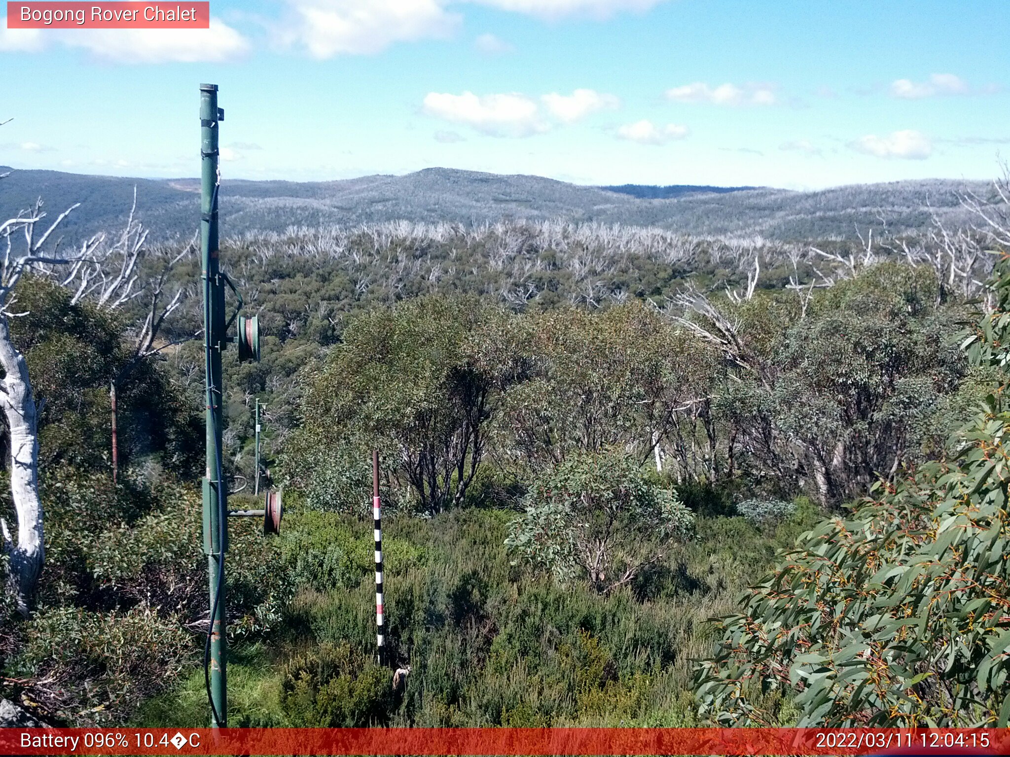 Bogong Web Cam 12:04pm Friday 11th of March 2022