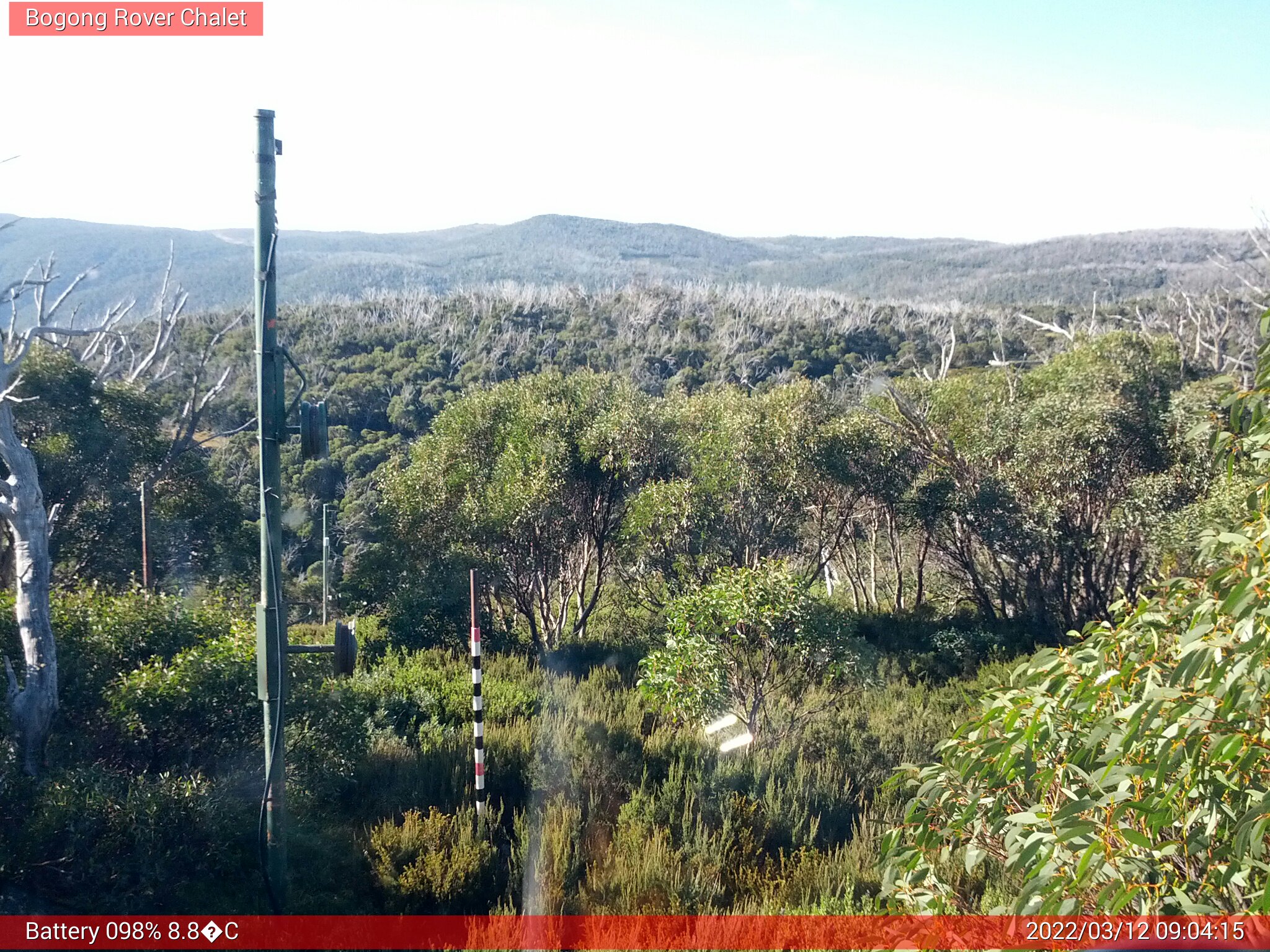 Bogong Web Cam 9:04am Saturday 12th of March 2022