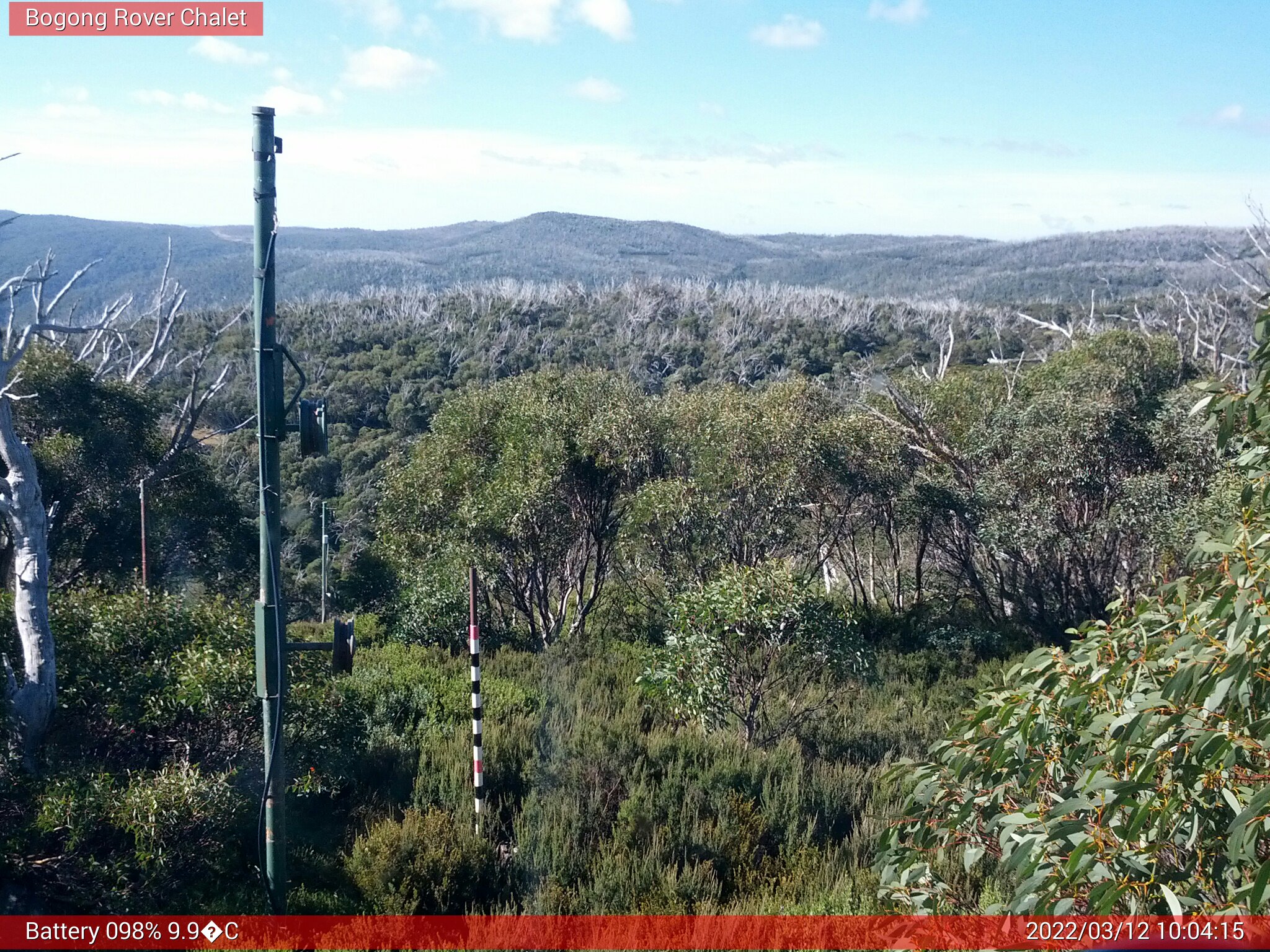 Bogong Web Cam 10:04am Saturday 12th of March 2022