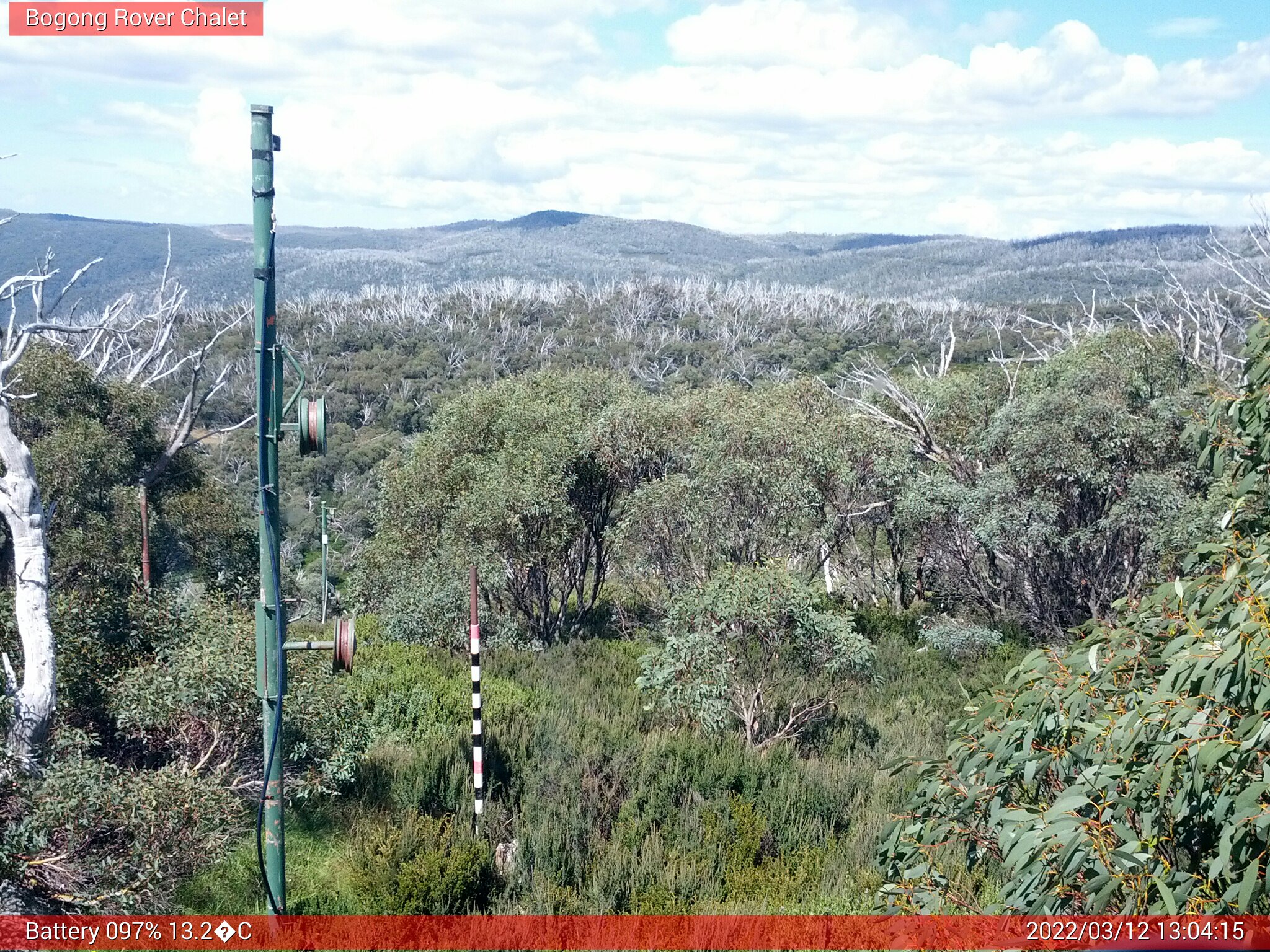 Bogong Web Cam 1:04pm Saturday 12th of March 2022