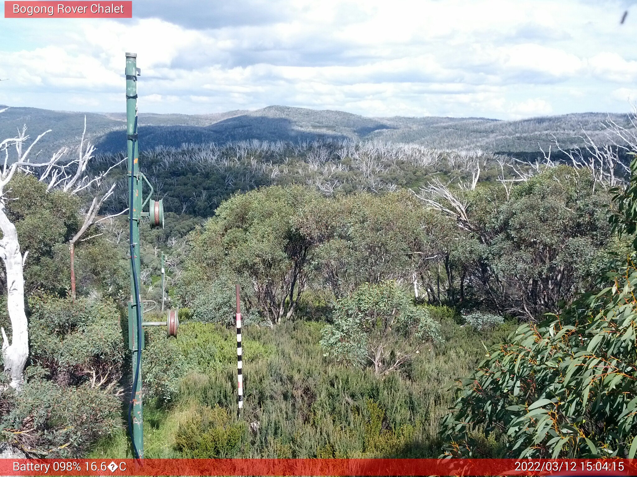 Bogong Web Cam 3:04pm Saturday 12th of March 2022