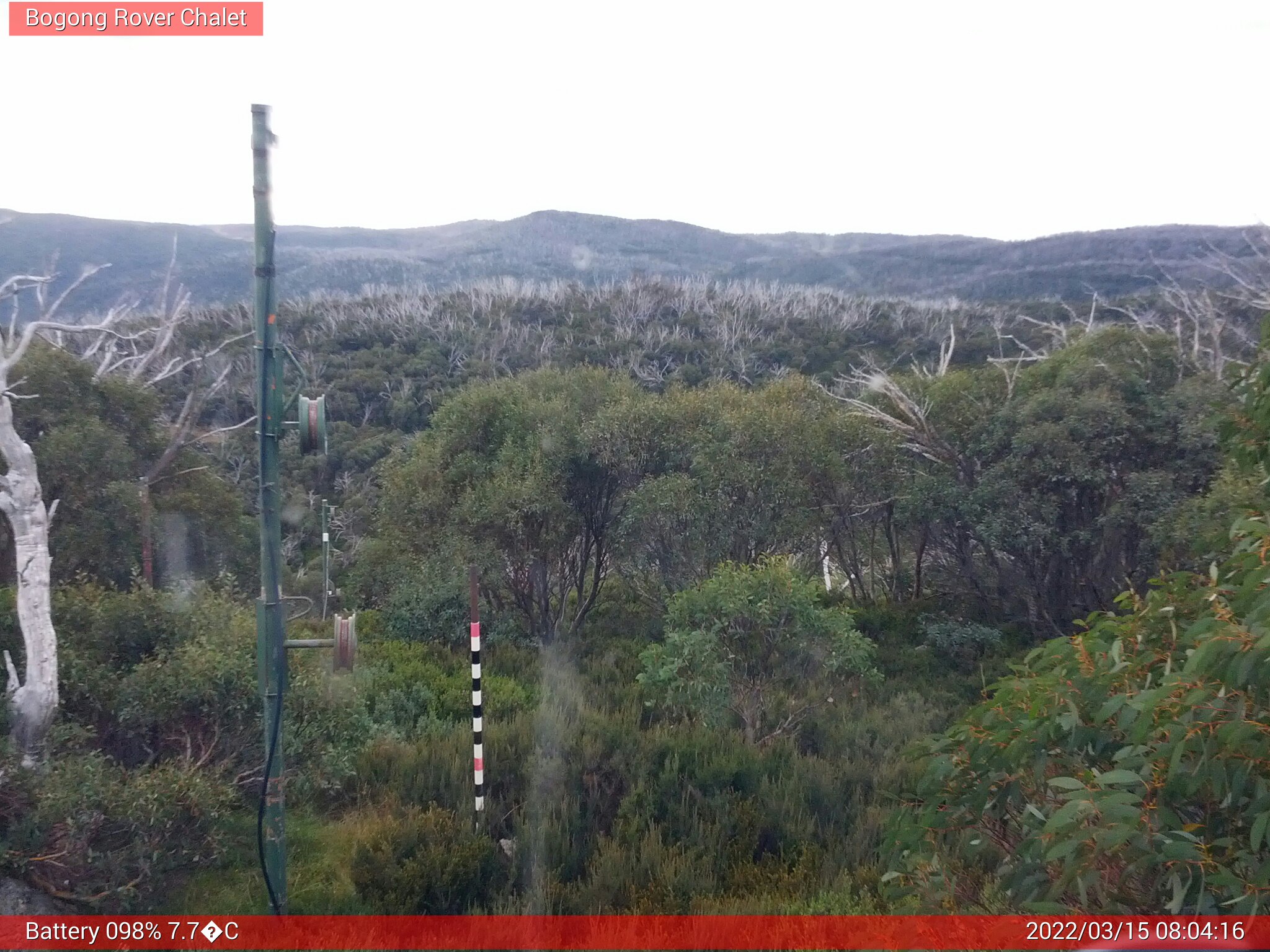 Bogong Web Cam 8:04am Tuesday 15th of March 2022