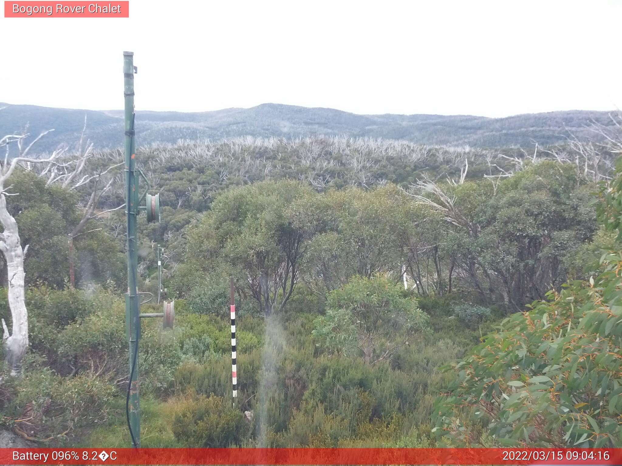 Bogong Web Cam 9:04am Tuesday 15th of March 2022