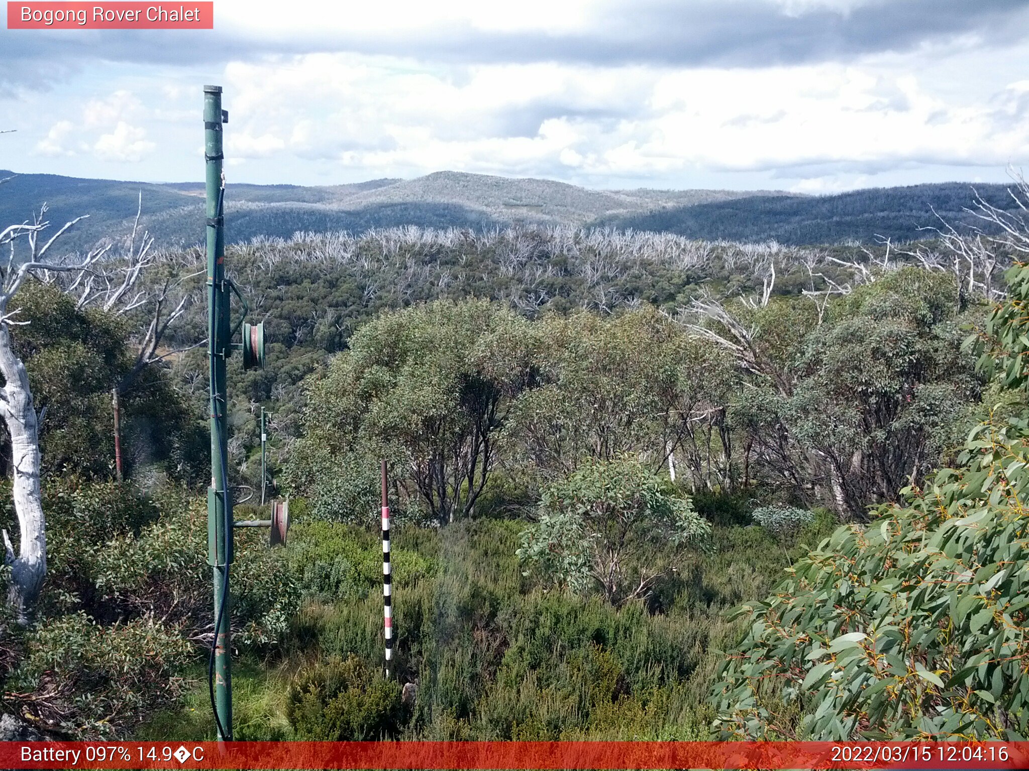 Bogong Web Cam 12:04pm Tuesday 15th of March 2022