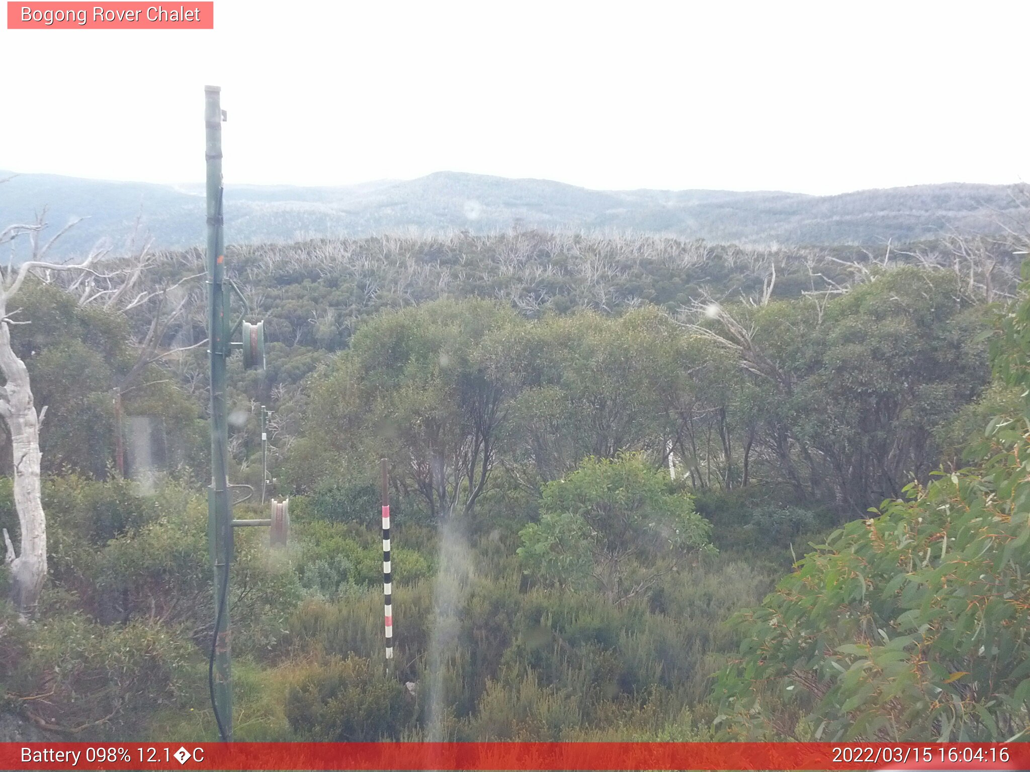 Bogong Web Cam 4:04pm Tuesday 15th of March 2022