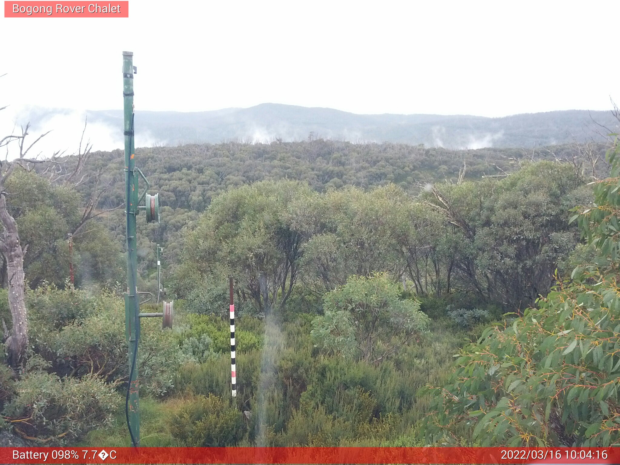 Bogong Web Cam 10:04am Wednesday 16th of March 2022