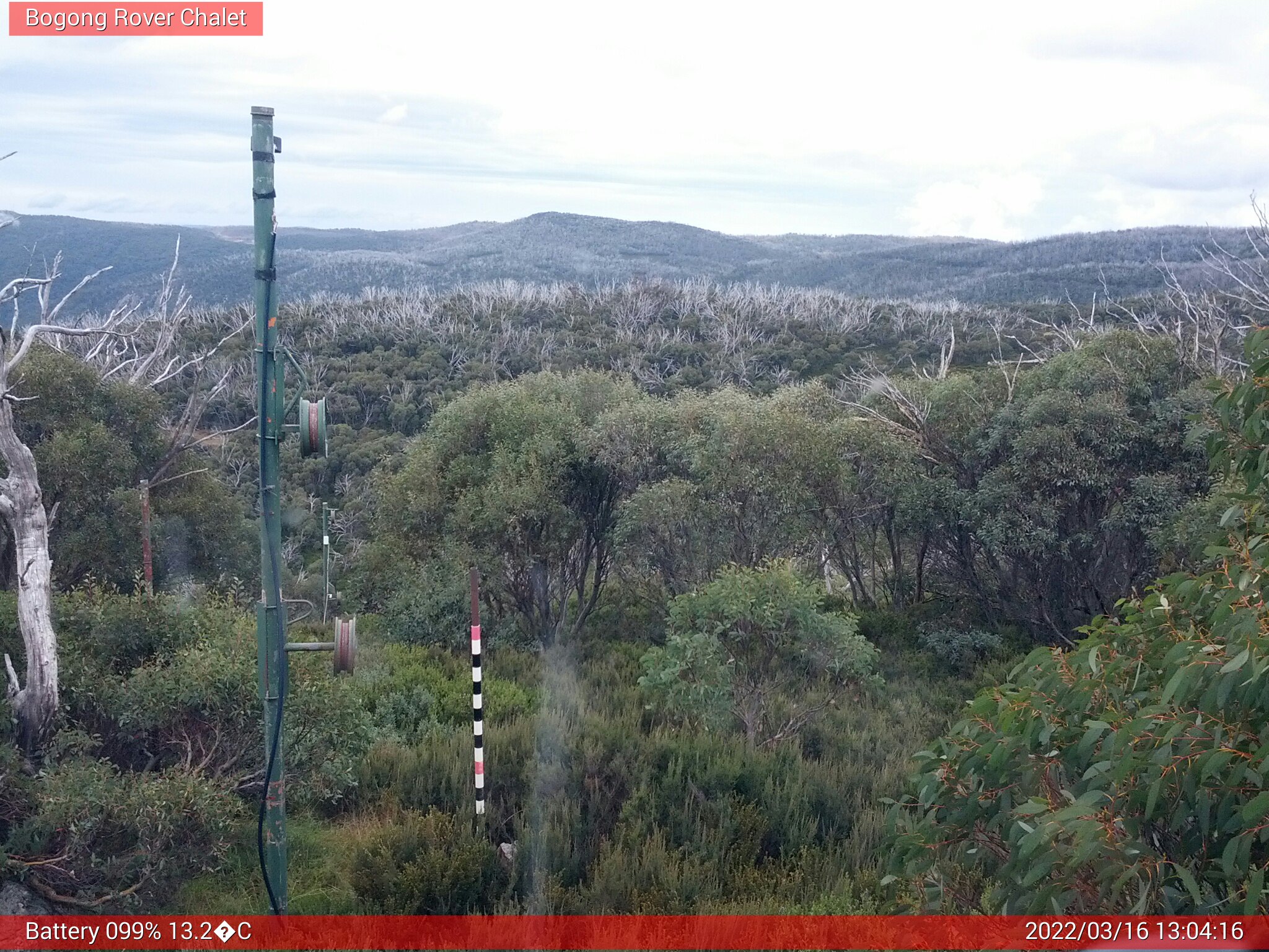 Bogong Web Cam 1:04pm Wednesday 16th of March 2022