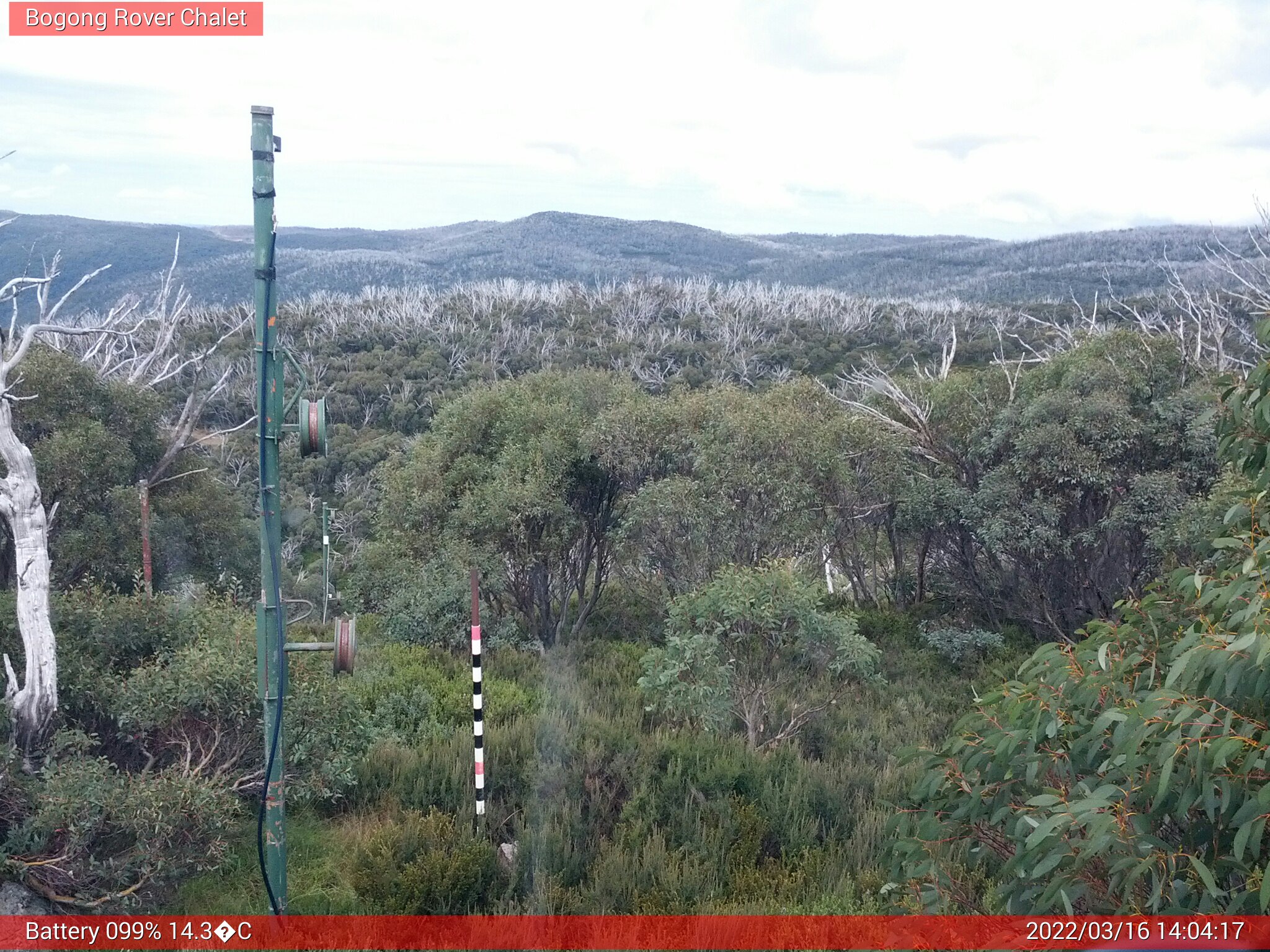 Bogong Web Cam 2:04pm Wednesday 16th of March 2022