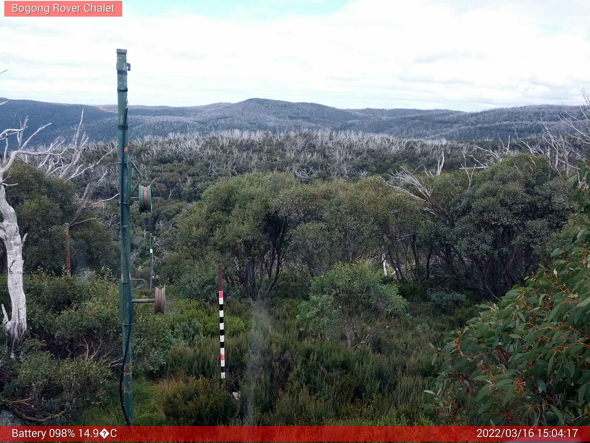 Bogong Web Cam 3:04pm Wednesday 16th of March 2022