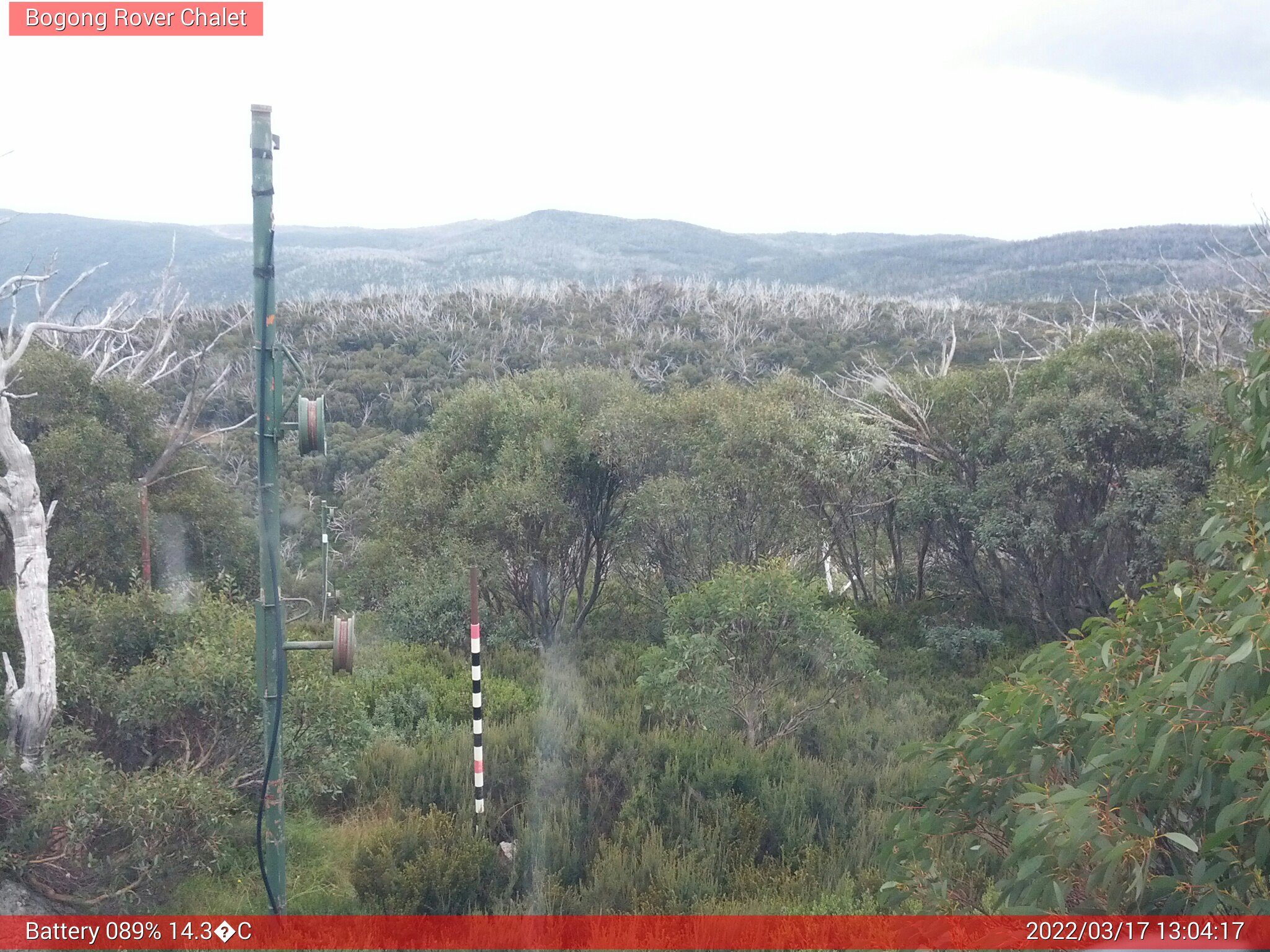 Bogong Web Cam 1:04pm Thursday 17th of March 2022