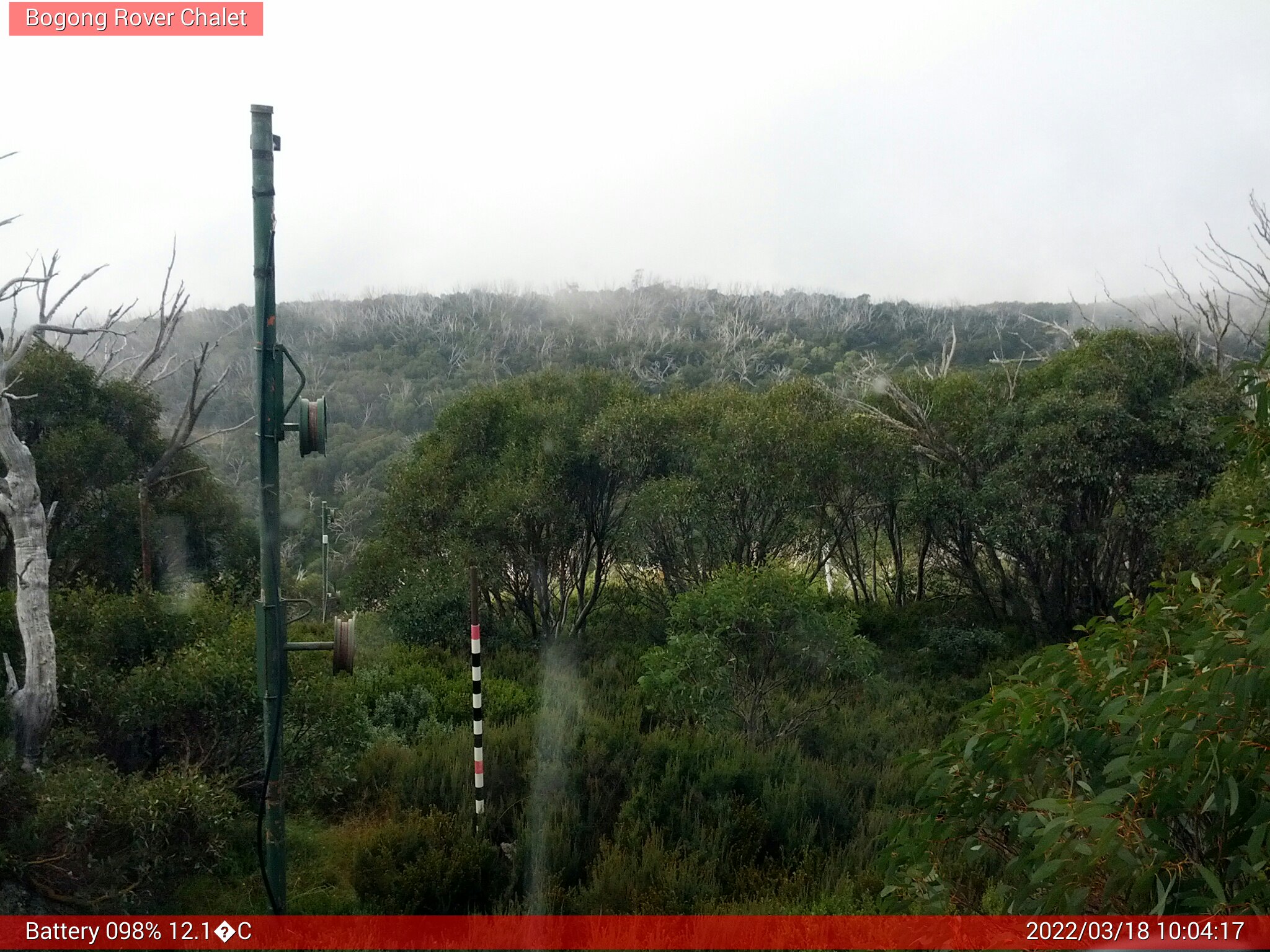 Bogong Web Cam 10:04am Friday 18th of March 2022