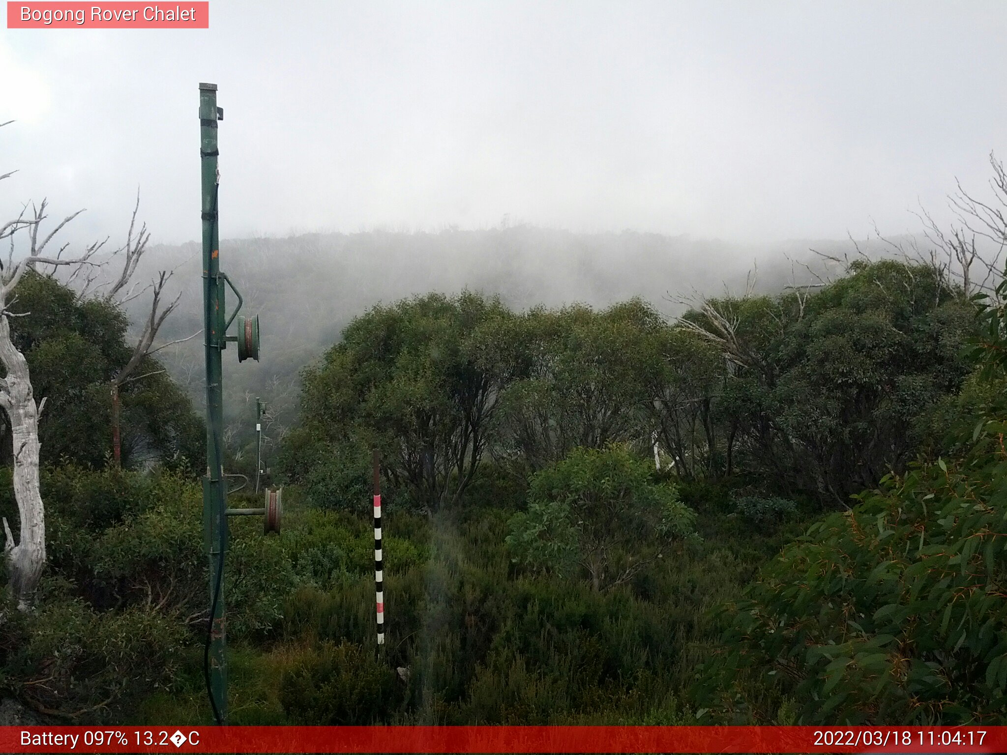 Bogong Web Cam 11:04am Friday 18th of March 2022