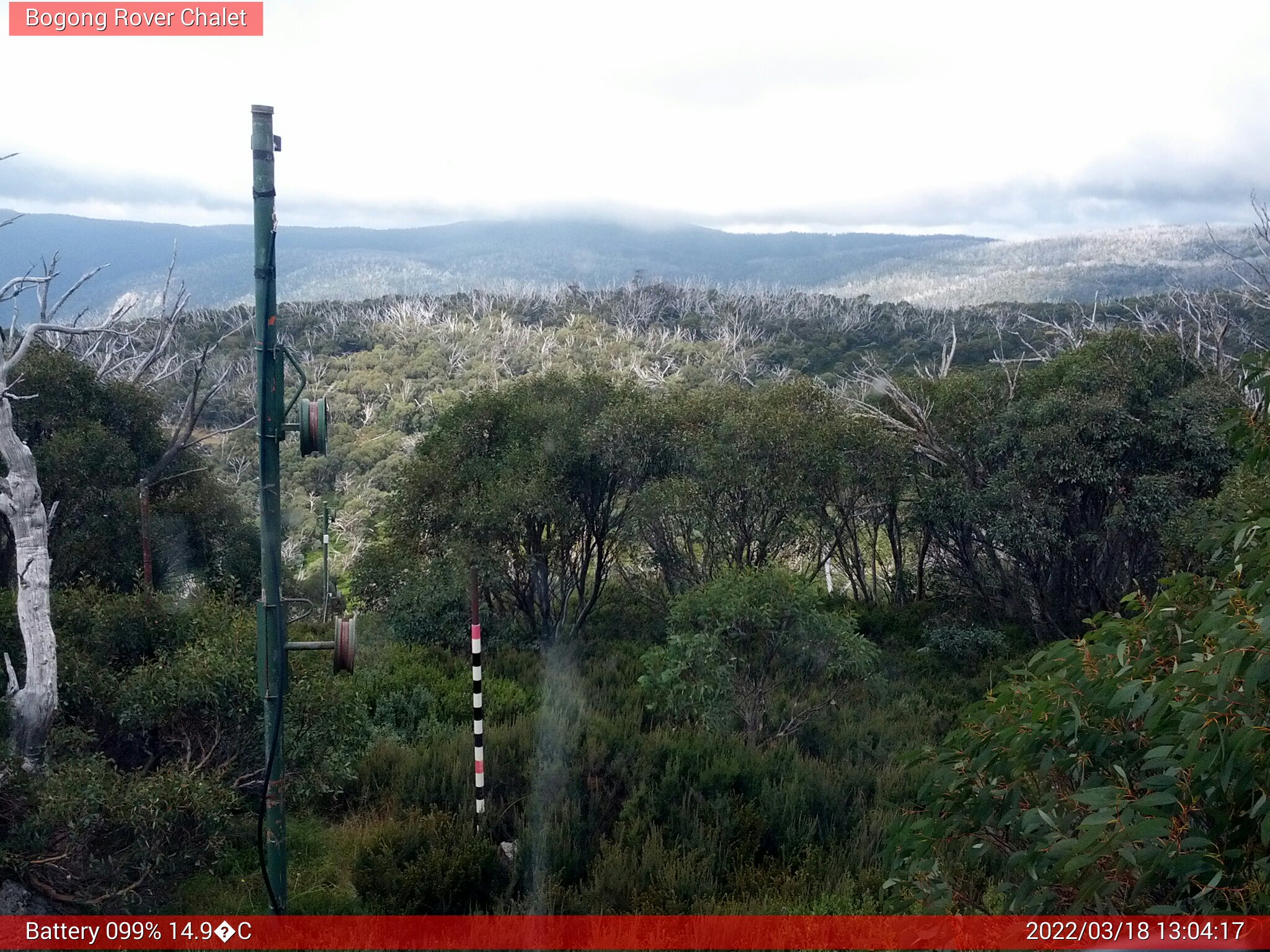 Bogong Web Cam 1:04pm Friday 18th of March 2022