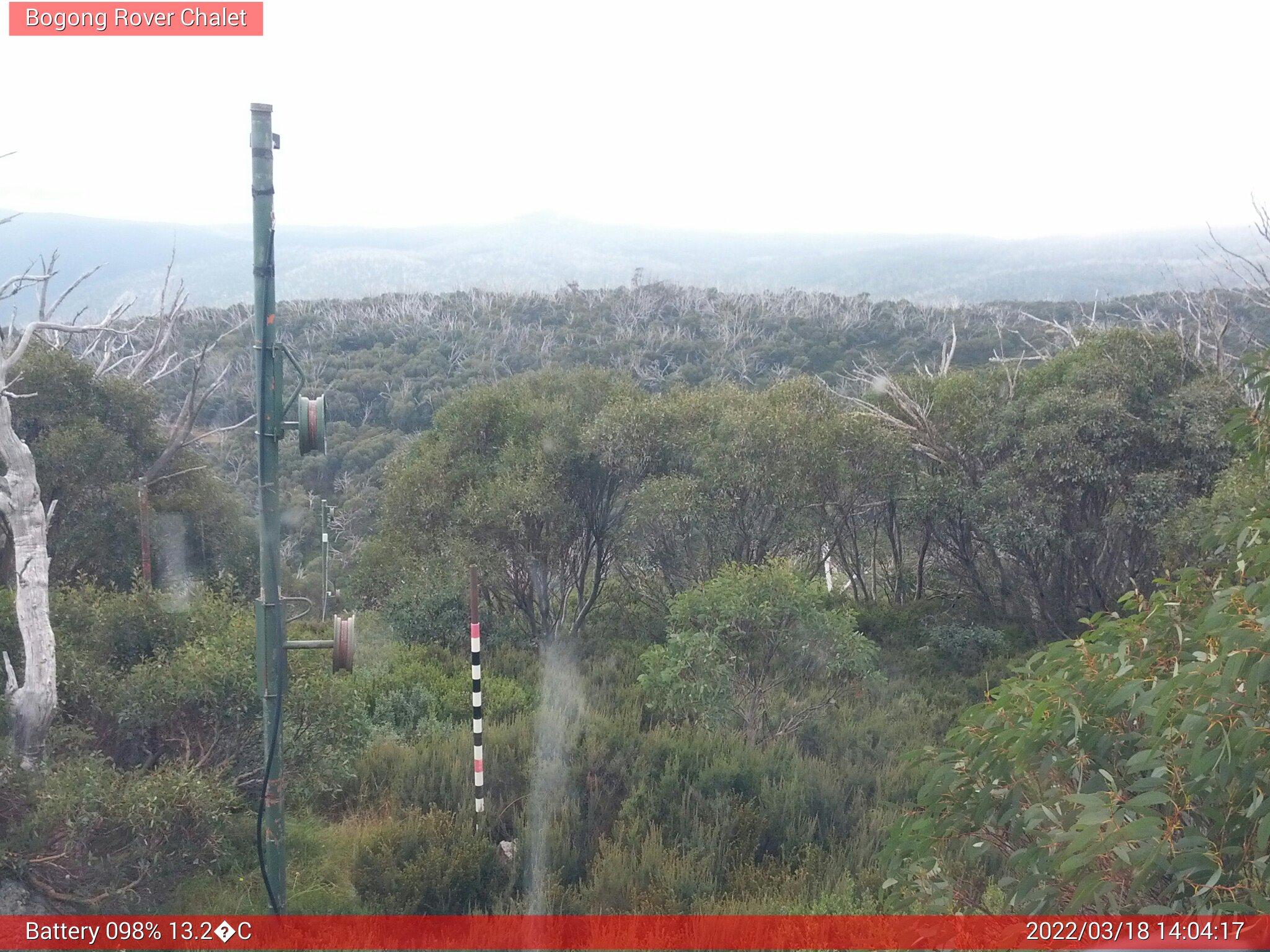 Bogong Web Cam 2:04pm Friday 18th of March 2022