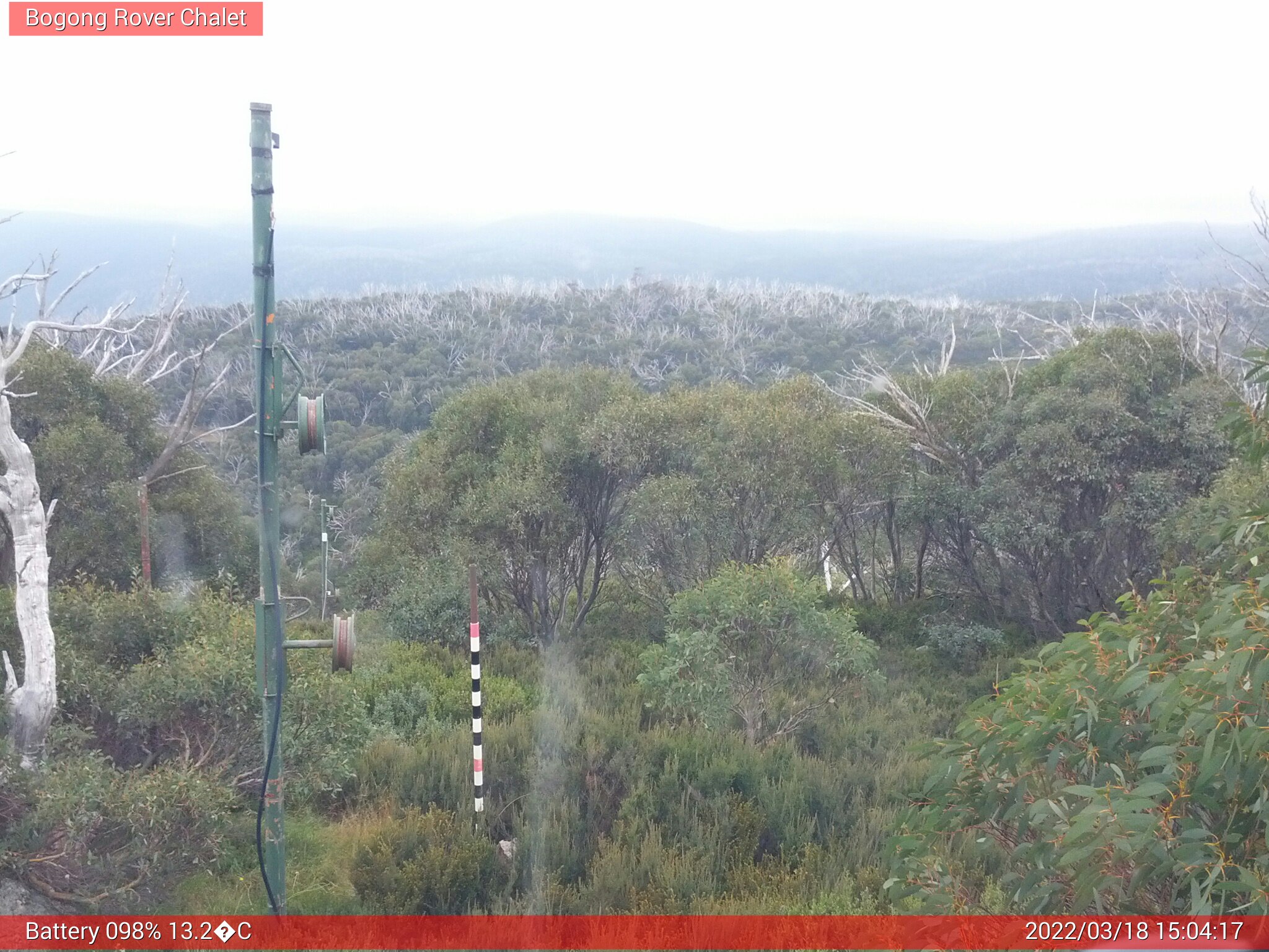 Bogong Web Cam 3:04pm Friday 18th of March 2022