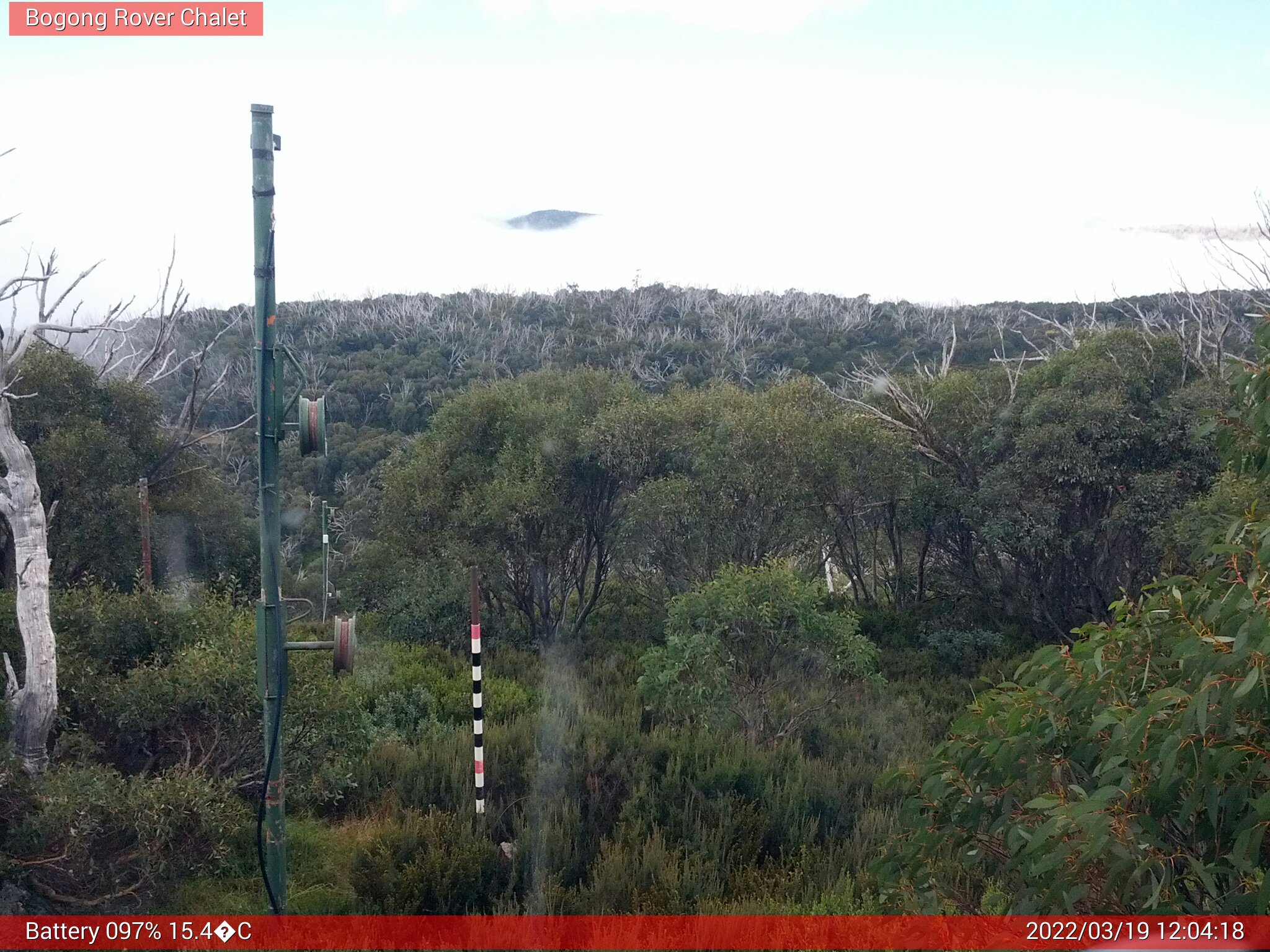 Bogong Web Cam 12:04pm Saturday 19th of March 2022