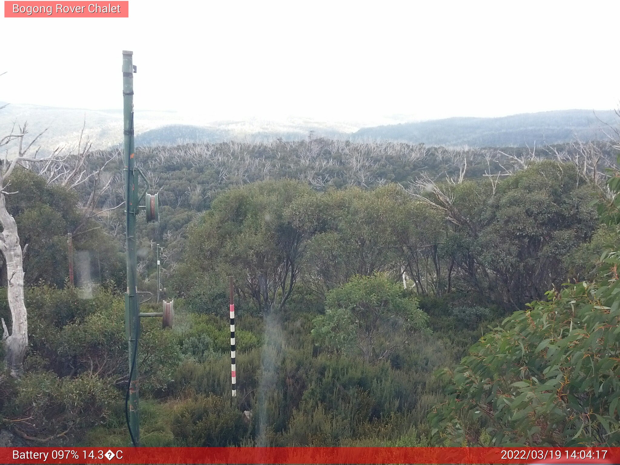 Bogong Web Cam 2:04pm Saturday 19th of March 2022