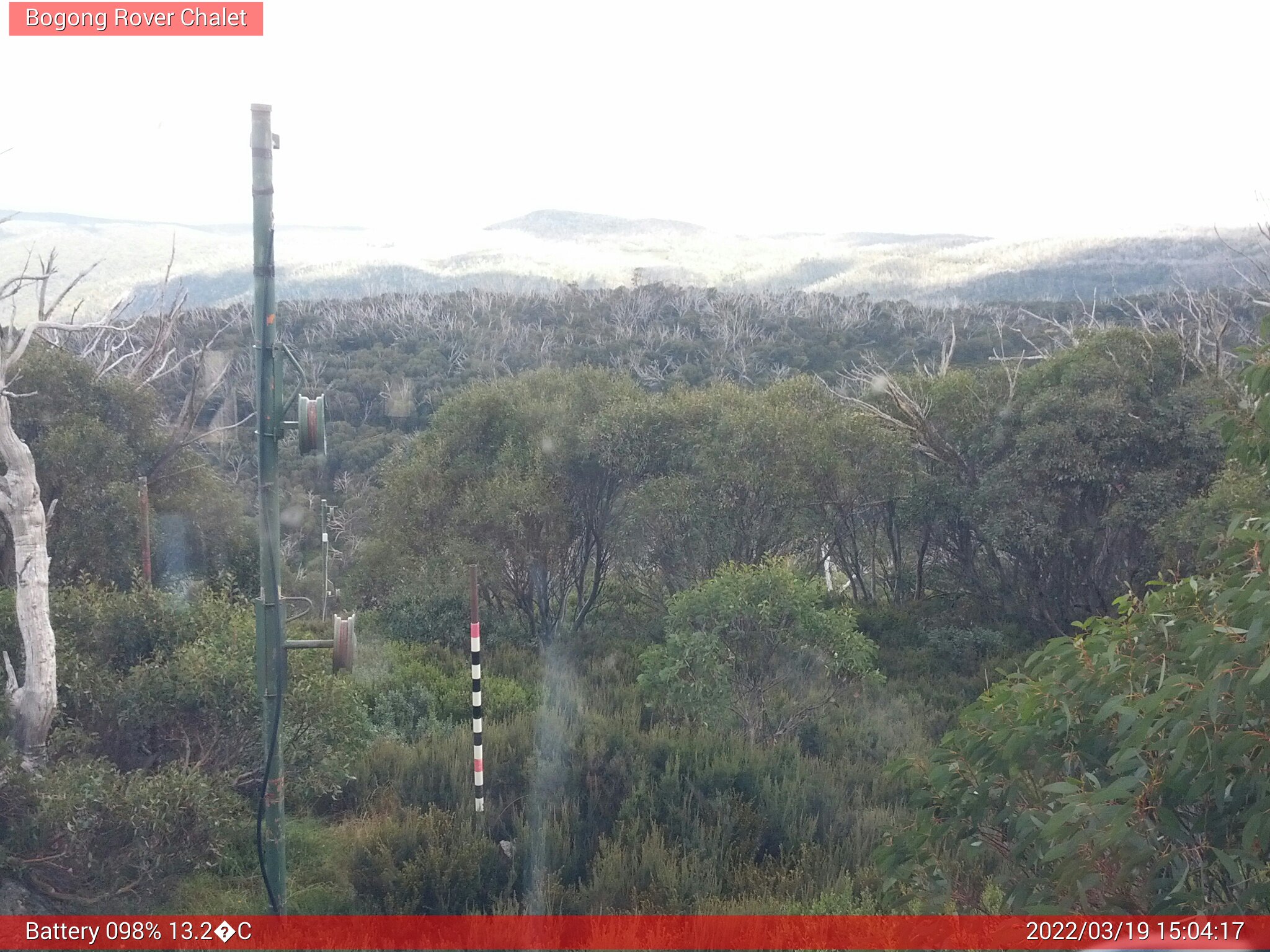 Bogong Web Cam 3:04pm Saturday 19th of March 2022