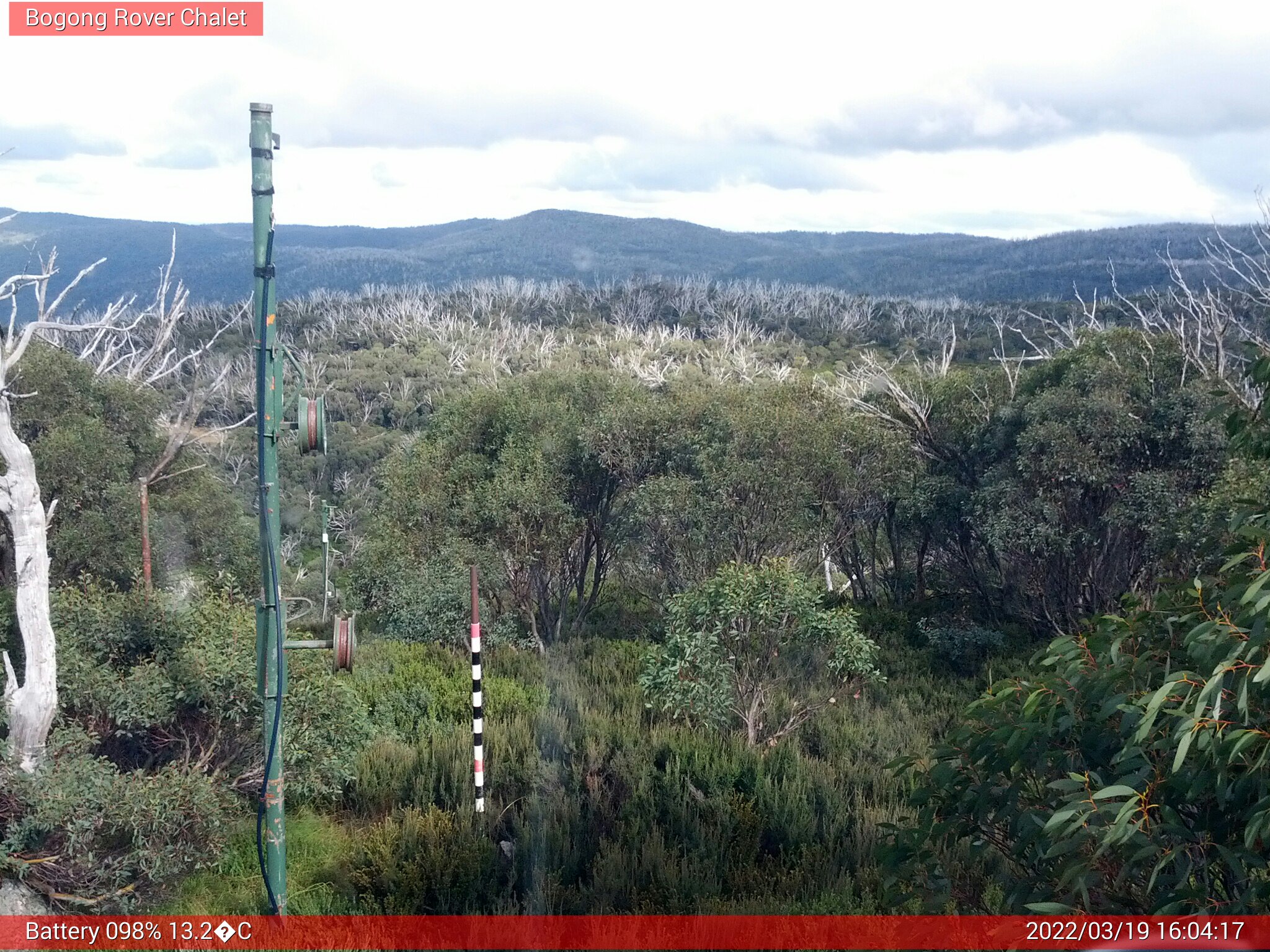 Bogong Web Cam 4:04pm Saturday 19th of March 2022