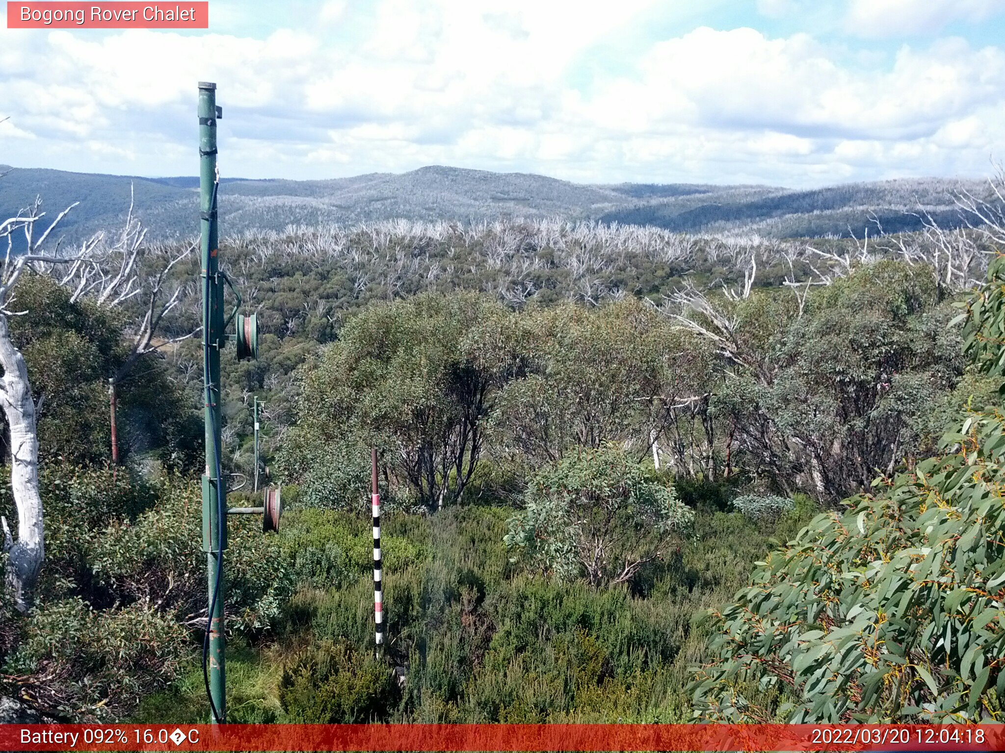 Bogong Web Cam 12:04pm Sunday 20th of March 2022