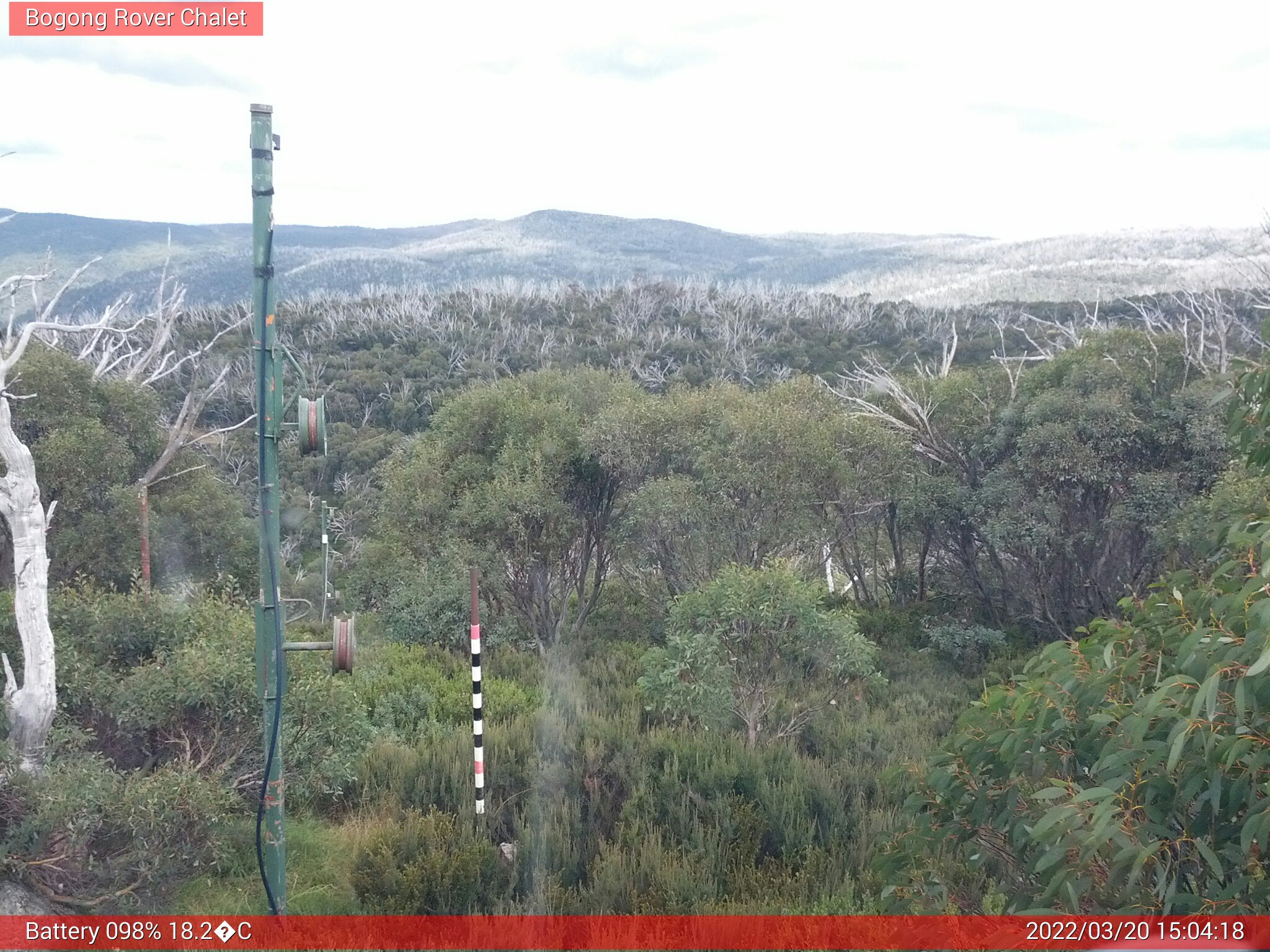 Bogong Web Cam 3:04pm Sunday 20th of March 2022