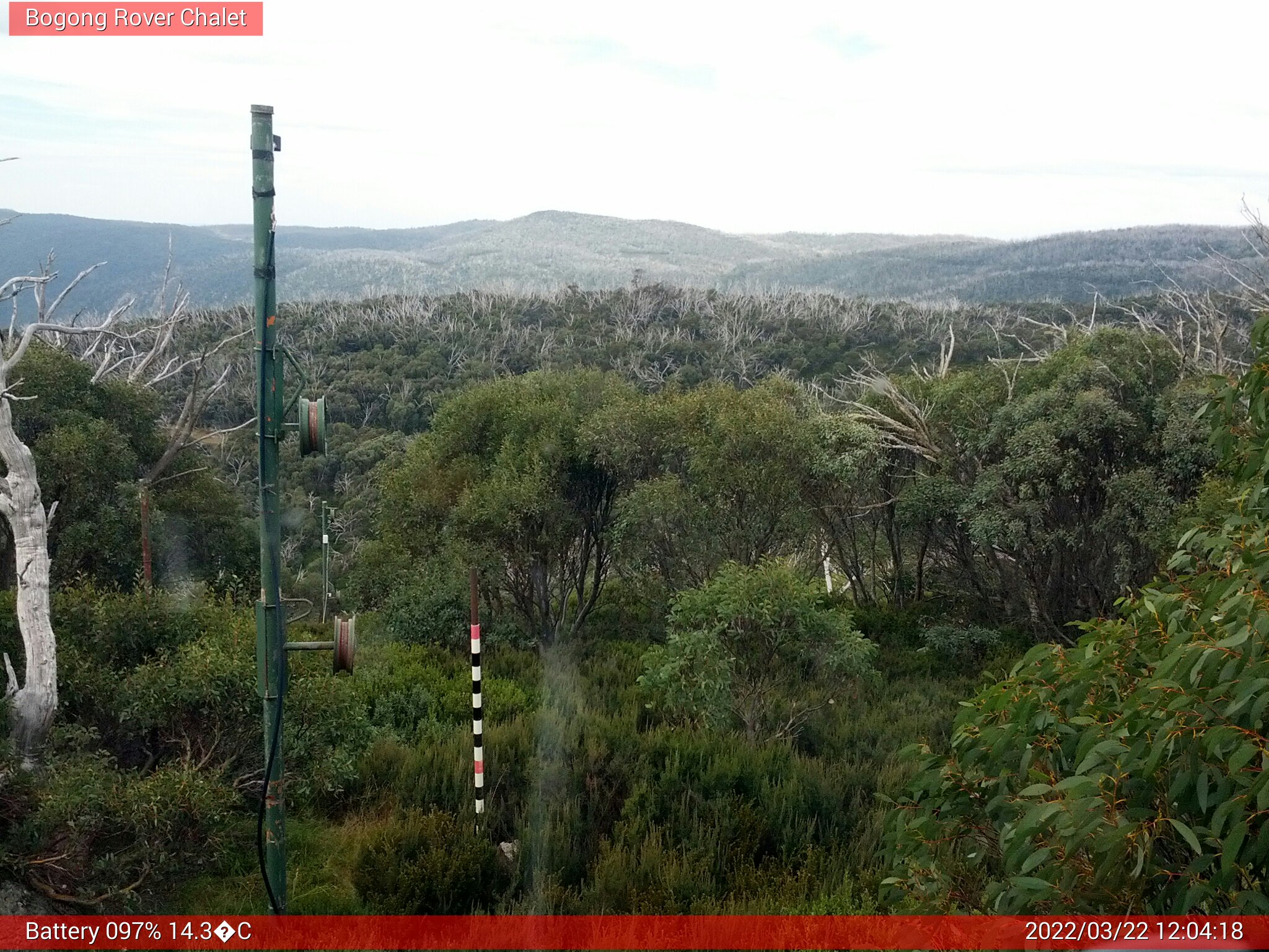 Bogong Web Cam 12:04pm Tuesday 22nd of March 2022