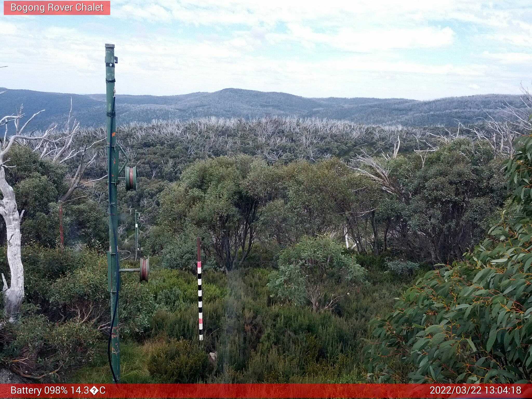 Bogong Web Cam 1:04pm Tuesday 22nd of March 2022