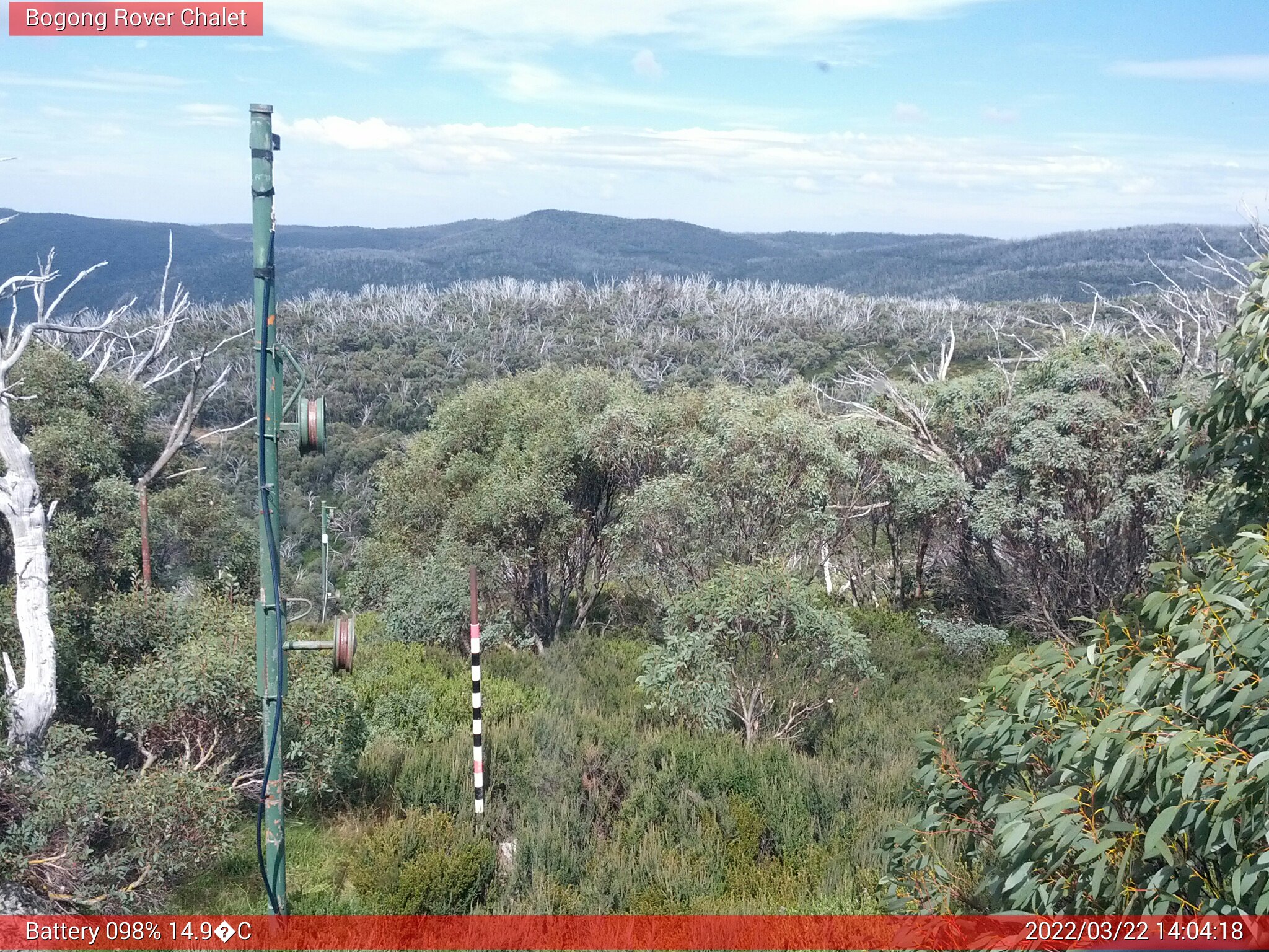 Bogong Web Cam 2:04pm Tuesday 22nd of March 2022