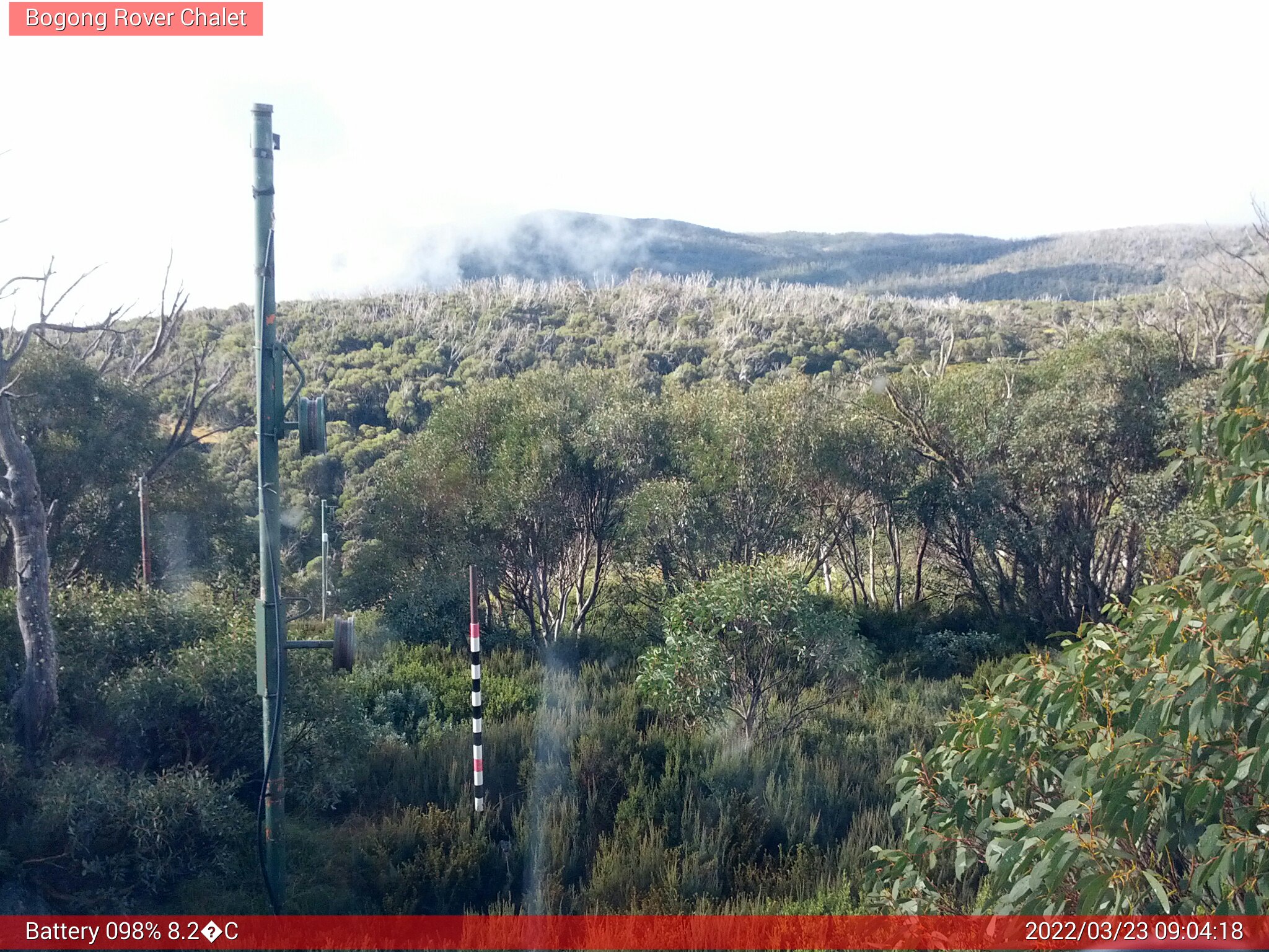 Bogong Web Cam 9:04am Wednesday 23rd of March 2022