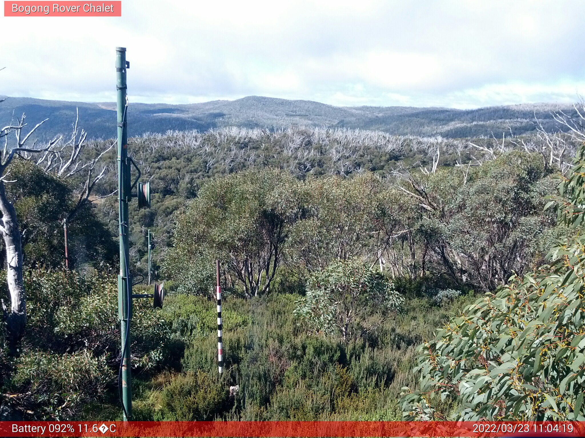 Bogong Web Cam 11:04am Wednesday 23rd of March 2022